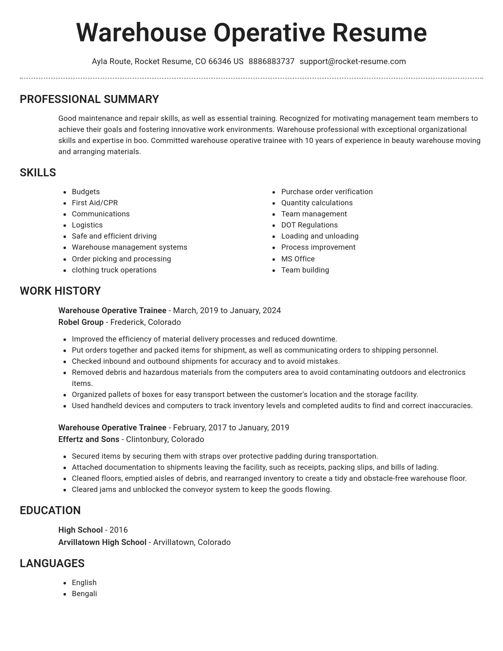 Brilliant resume template