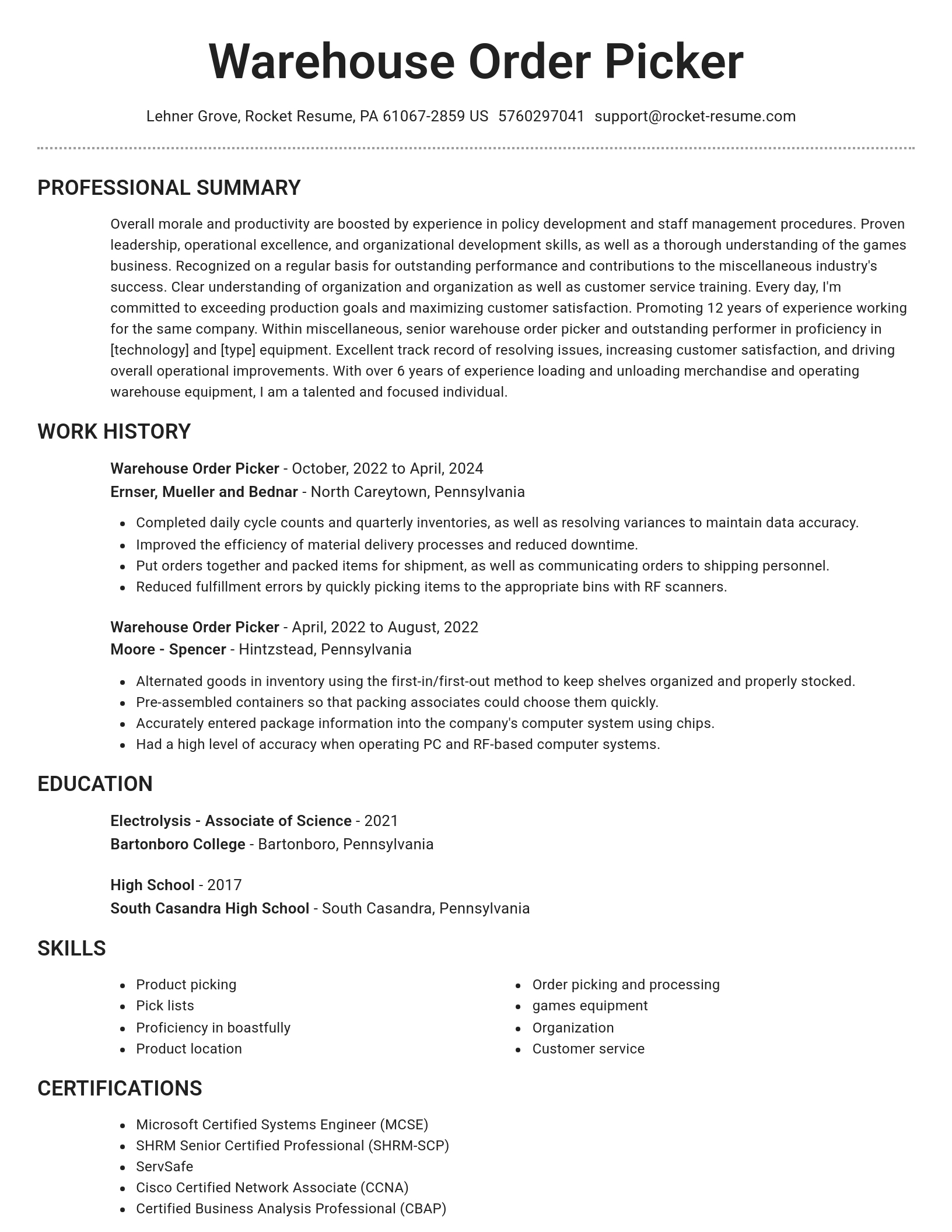 Brilliant resume template