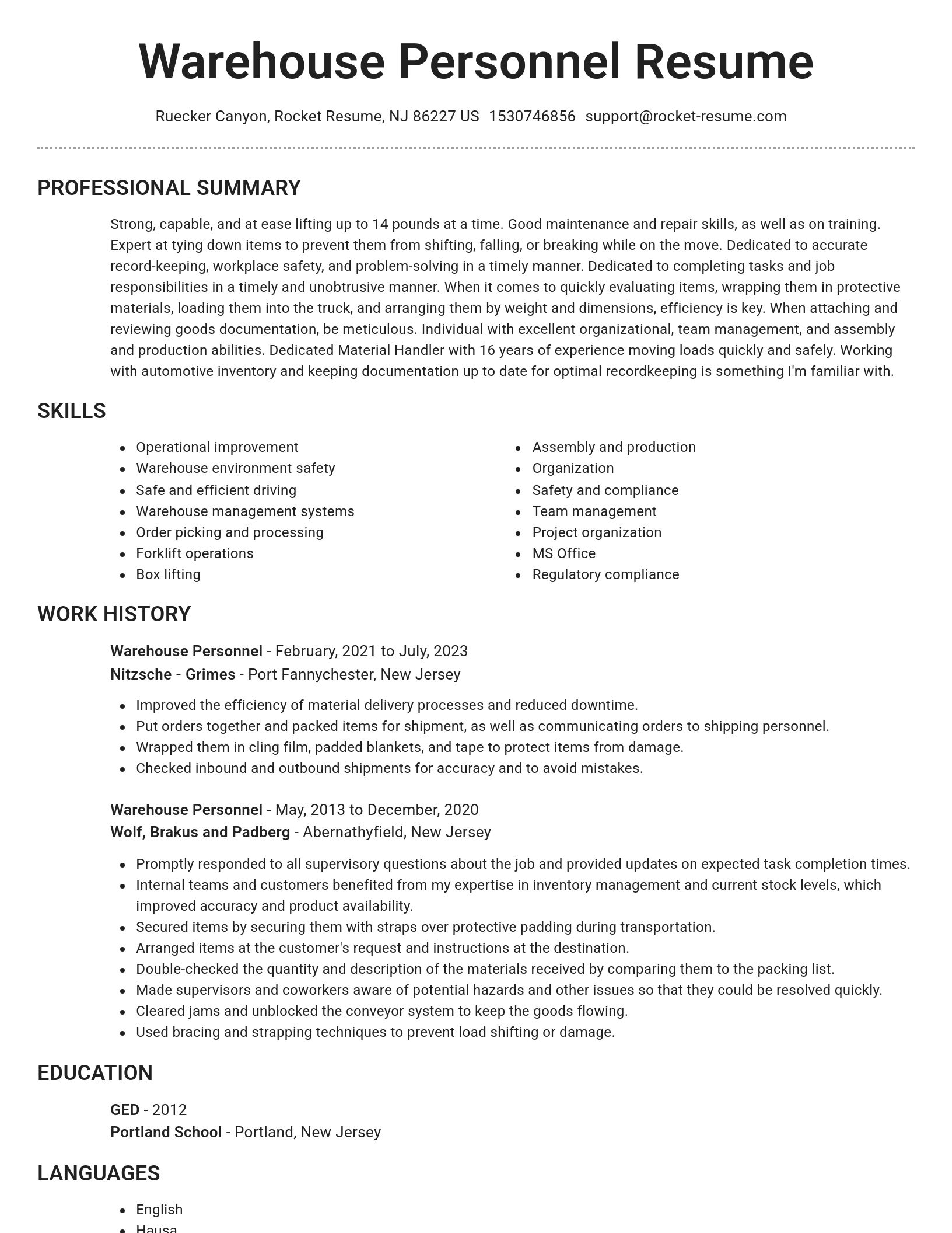 Brilliant resume template