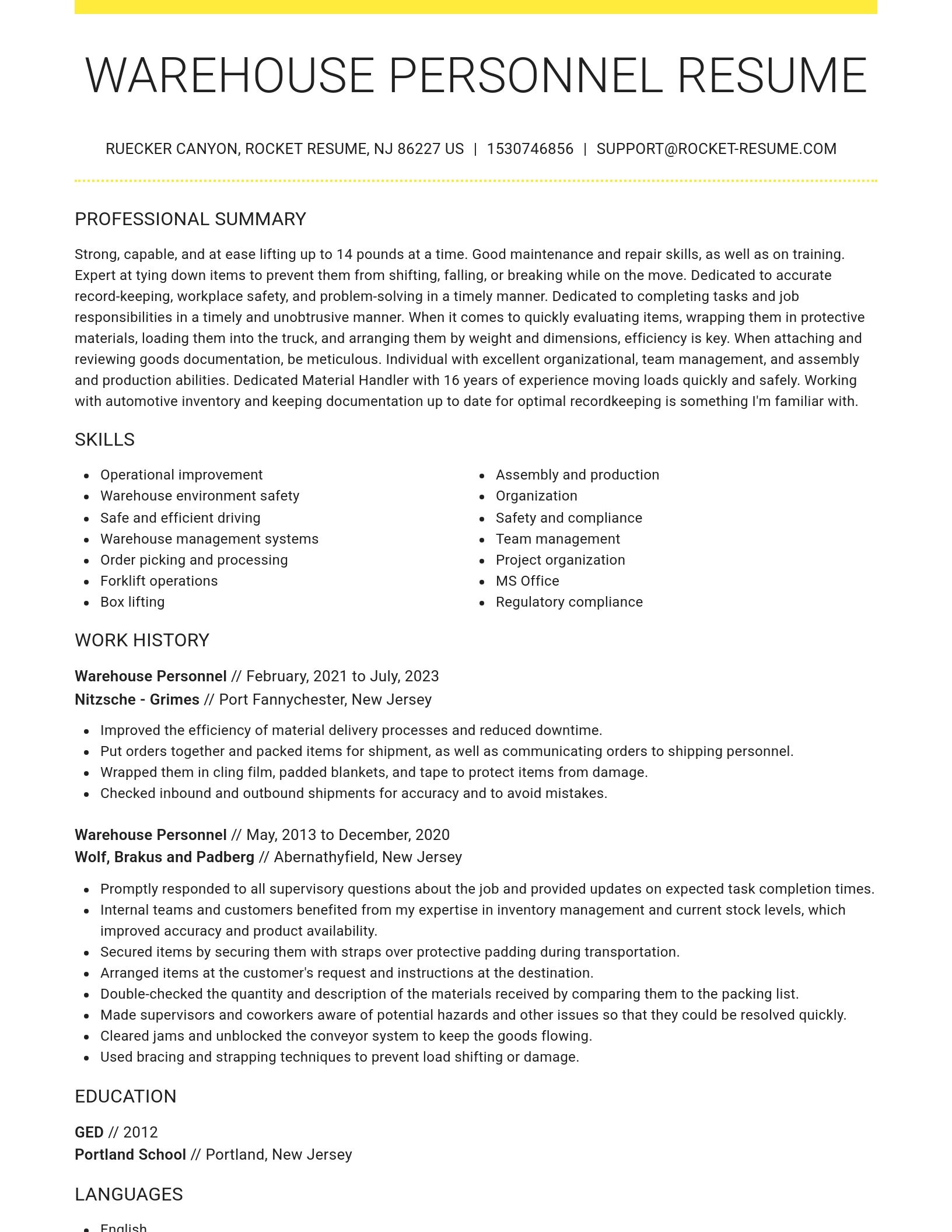 Grand resume template