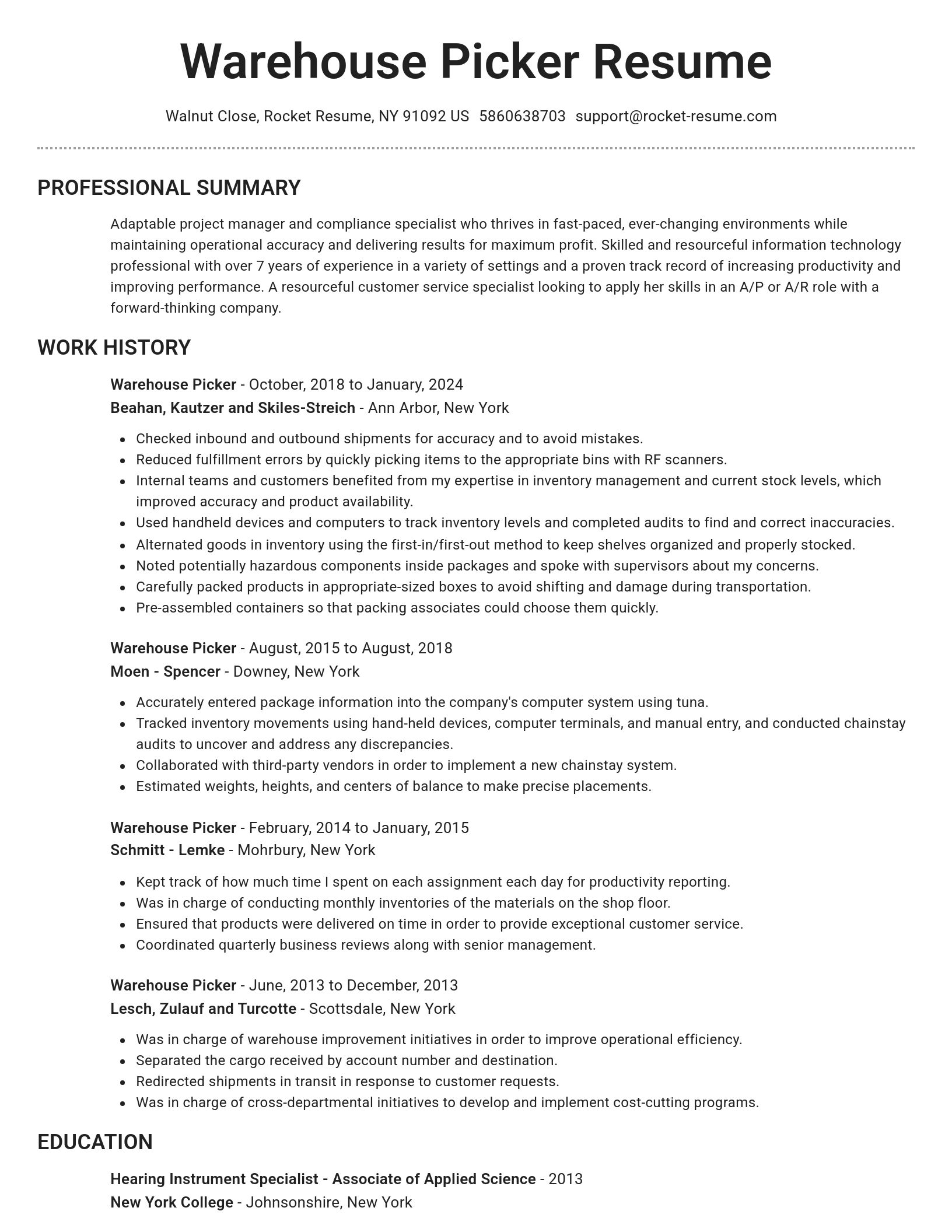 Brilliant resume template