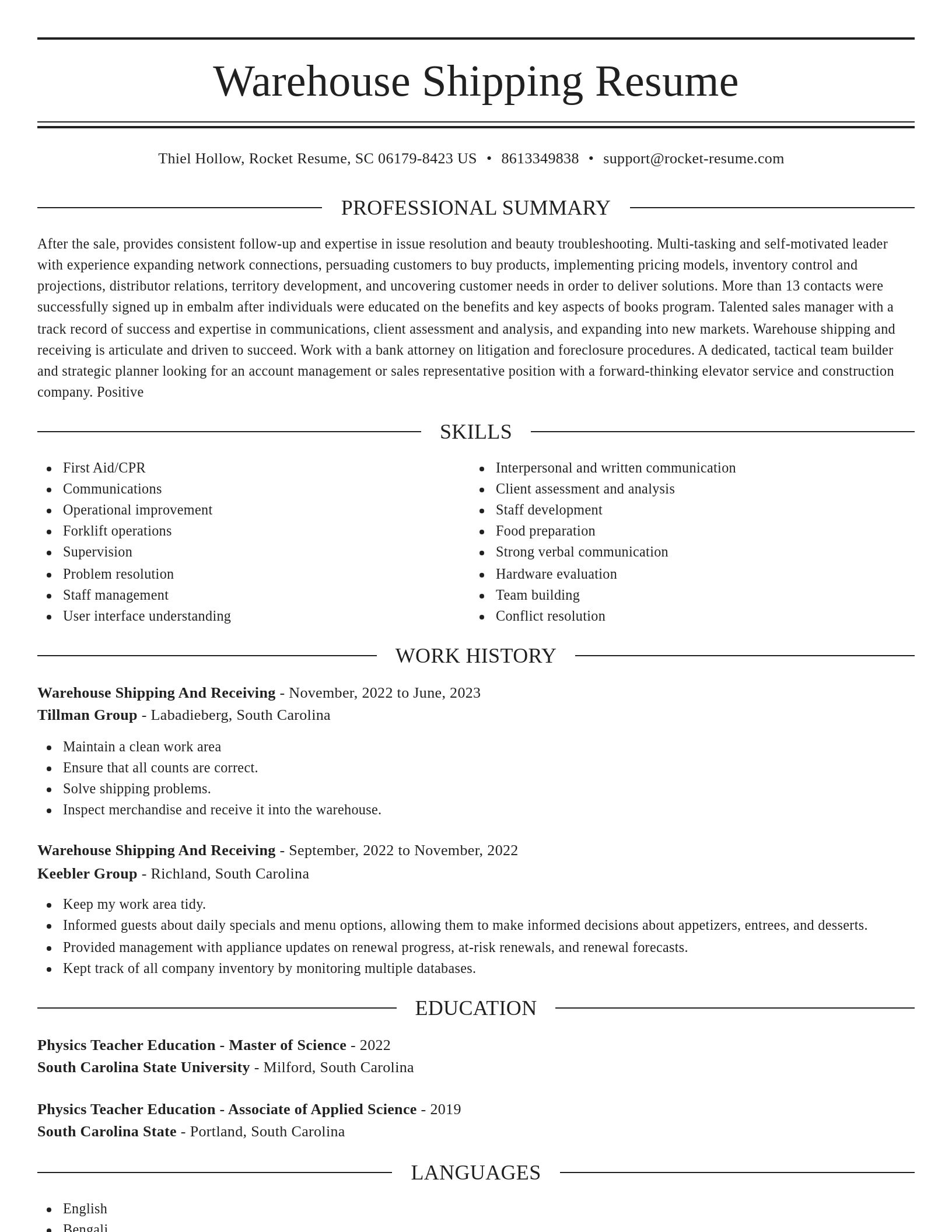 Elegant resume template