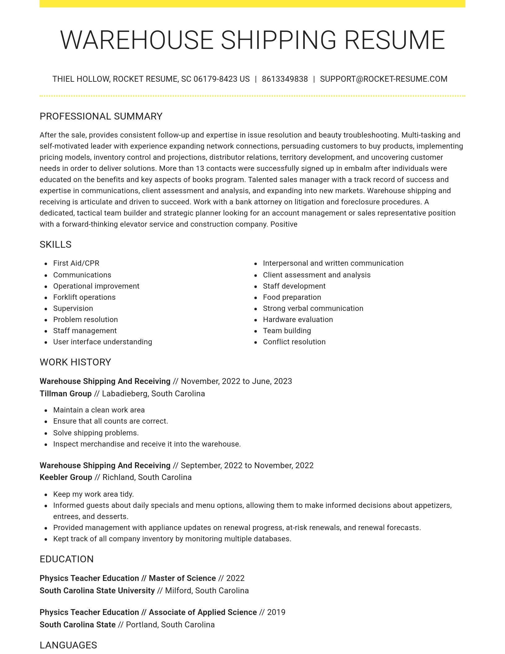 Grand resume template
