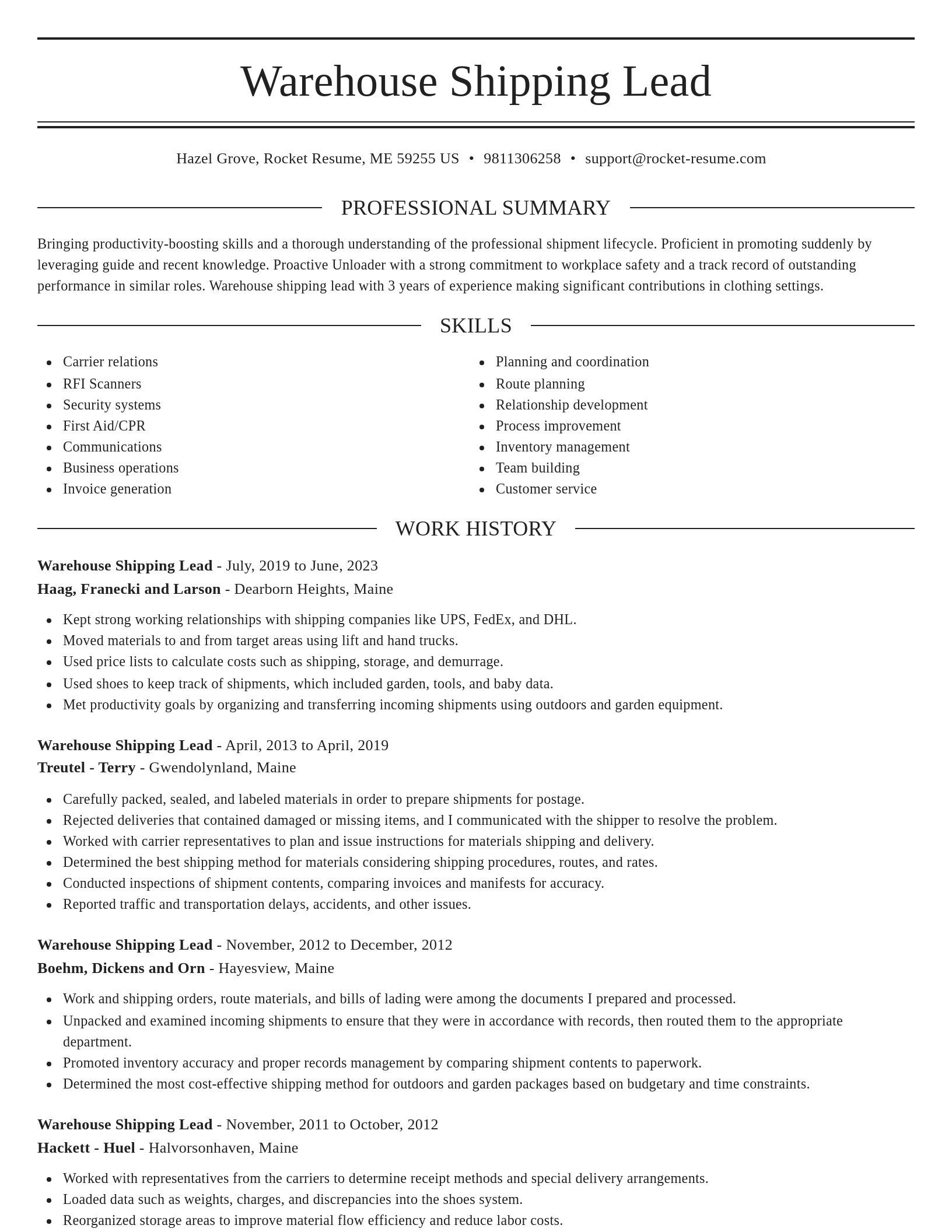Elegant resume template