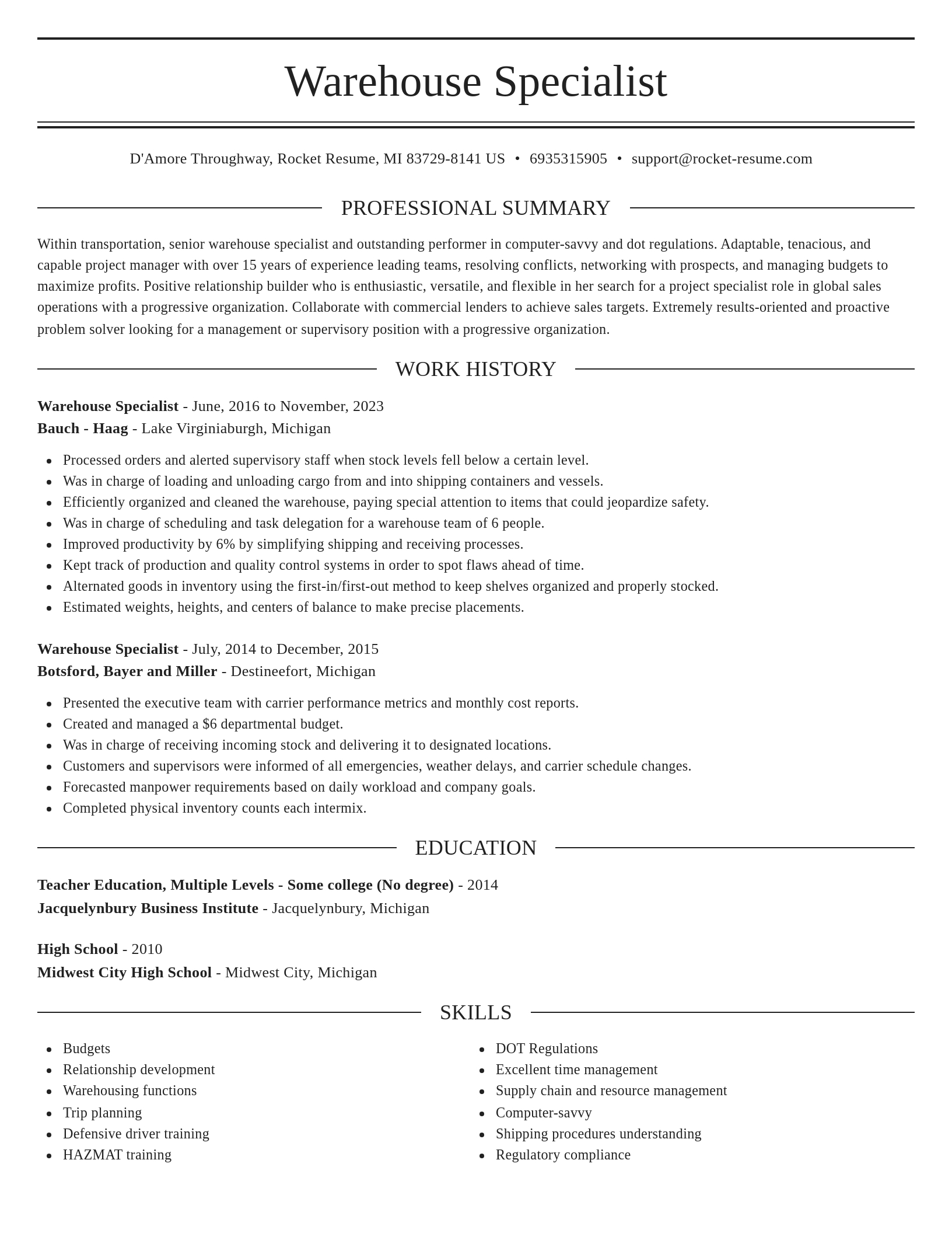 Elegant resume template