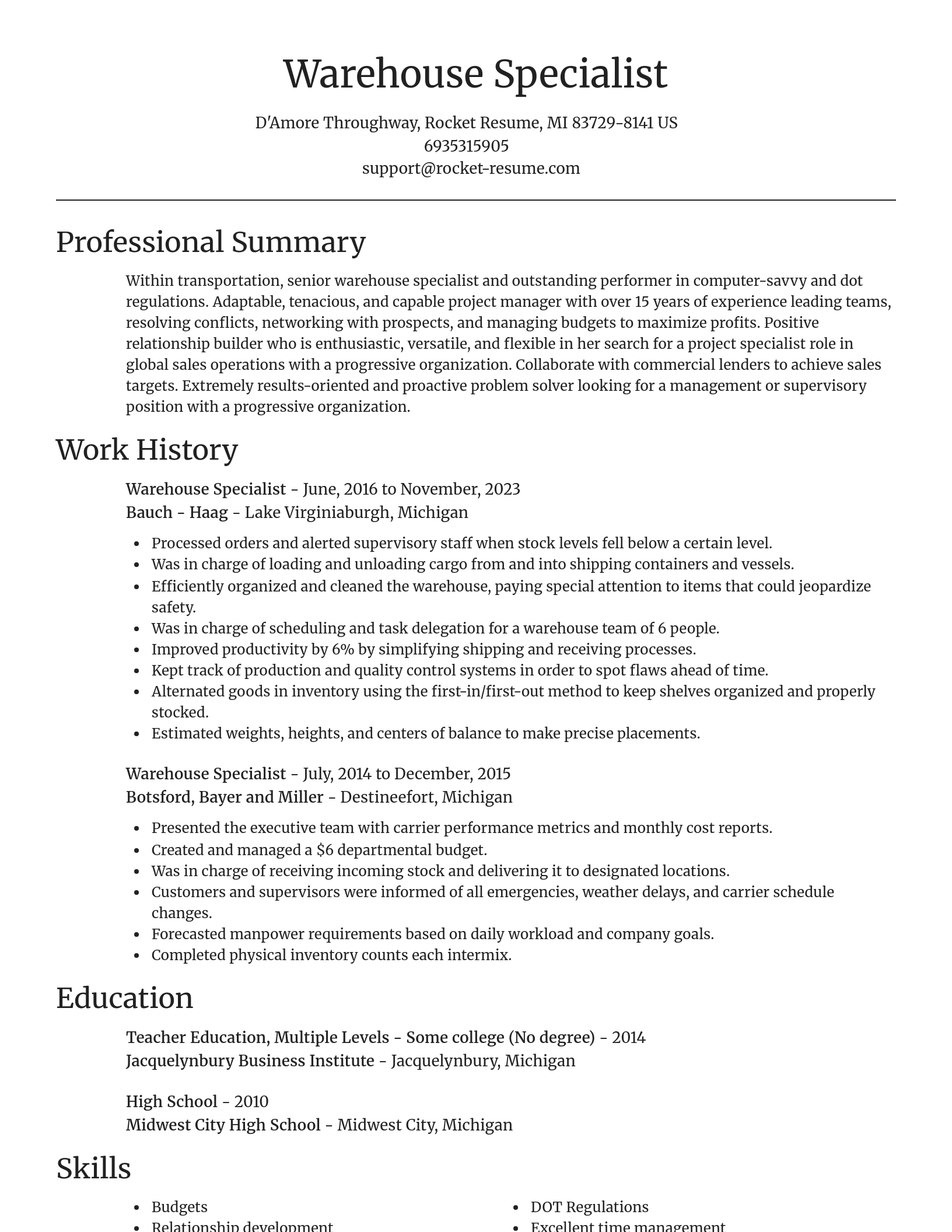 Focal Point resume template