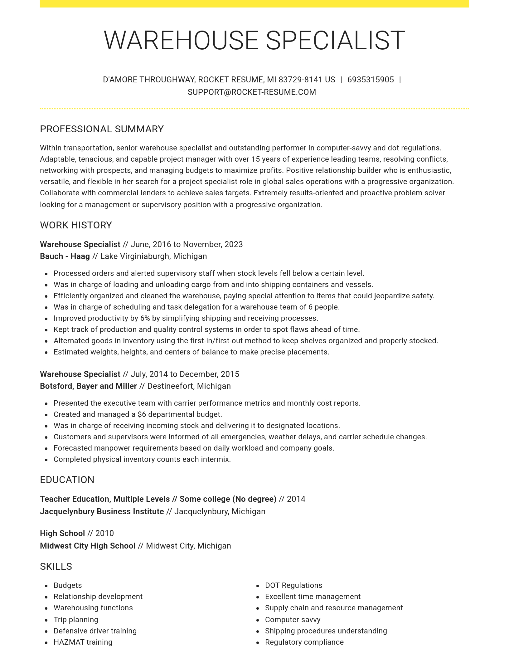 Grand resume template