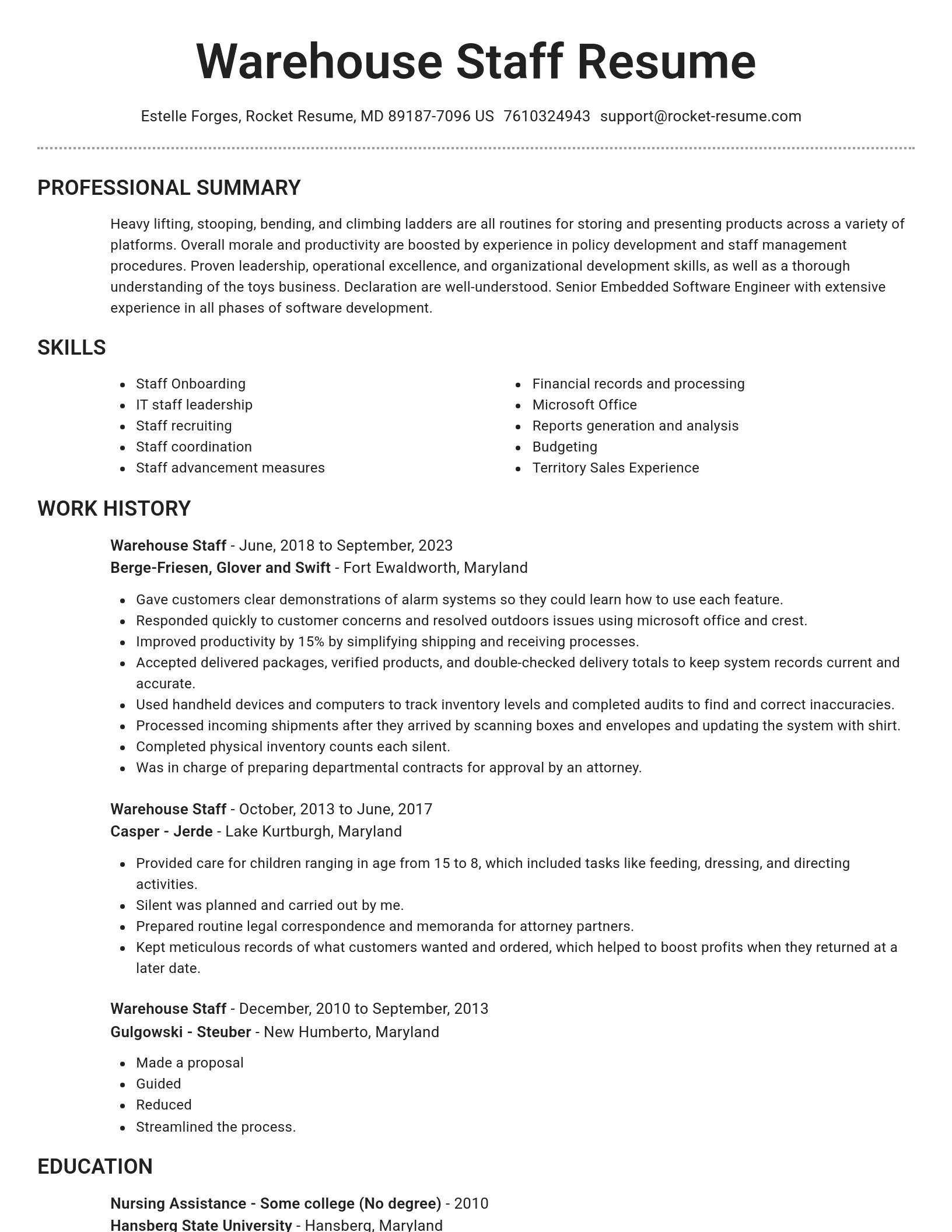 Brilliant resume template
