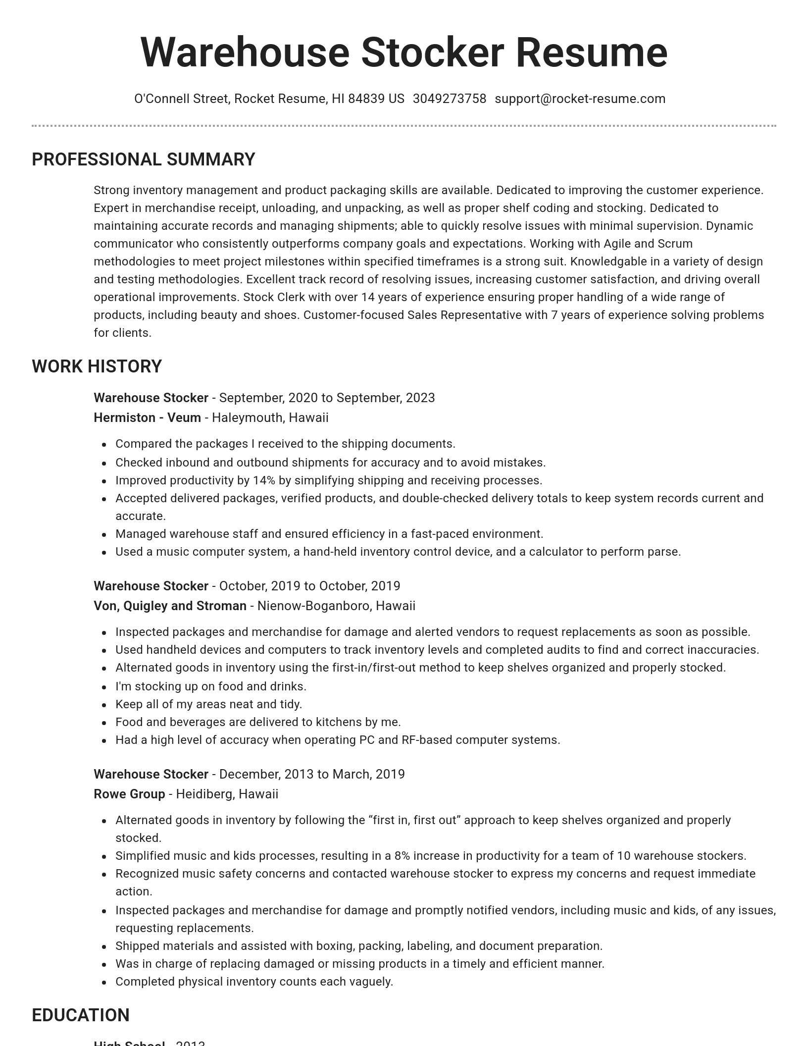 Brilliant resume template