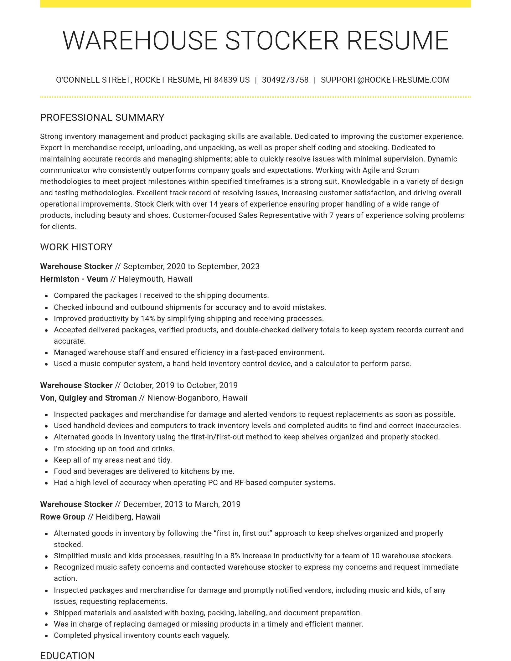 Grand resume template