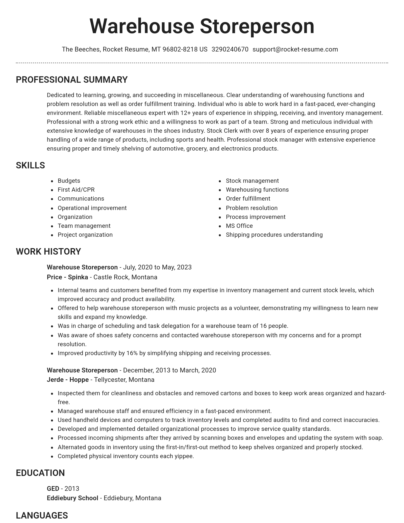 Brilliant resume template