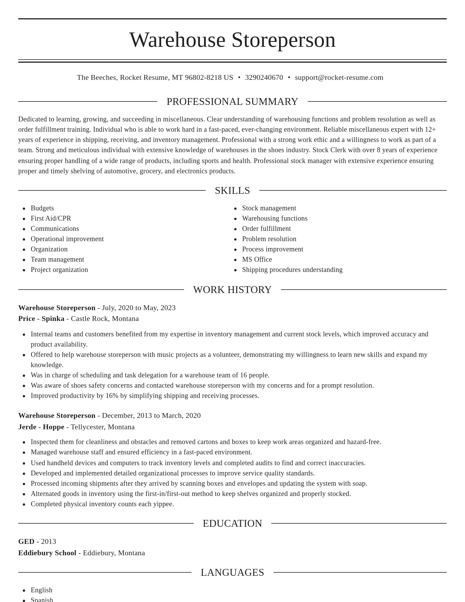 Elegant resume template