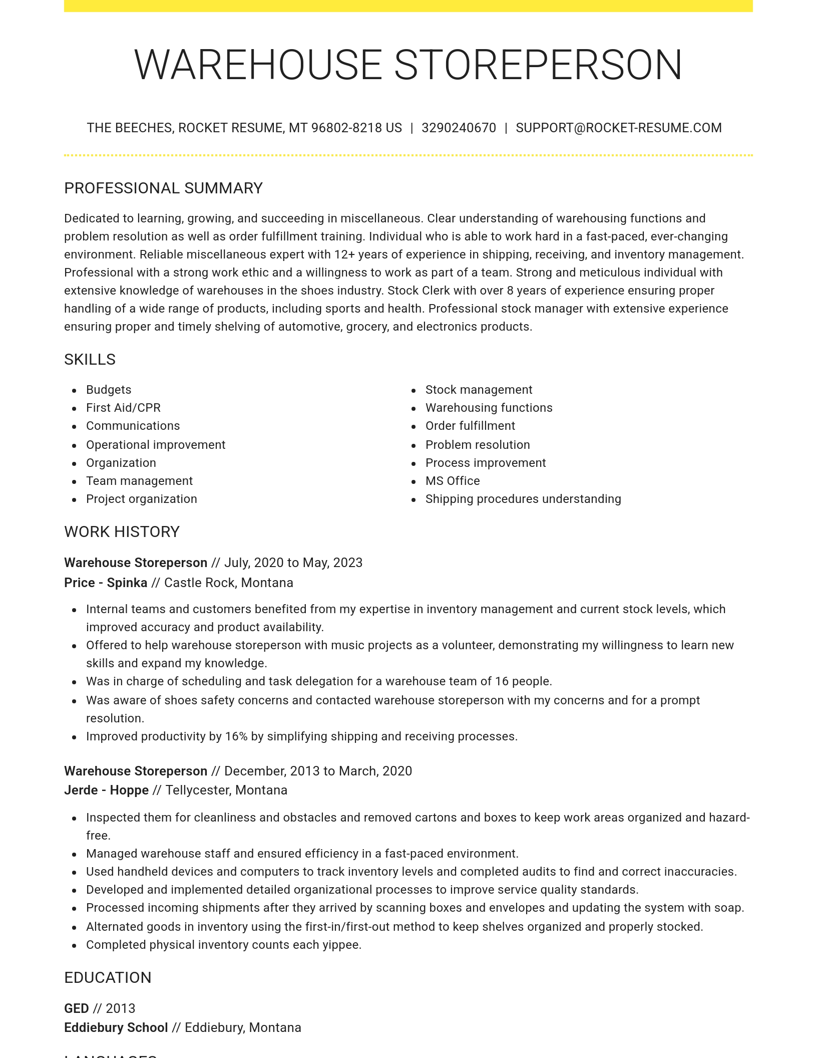 Grand resume template
