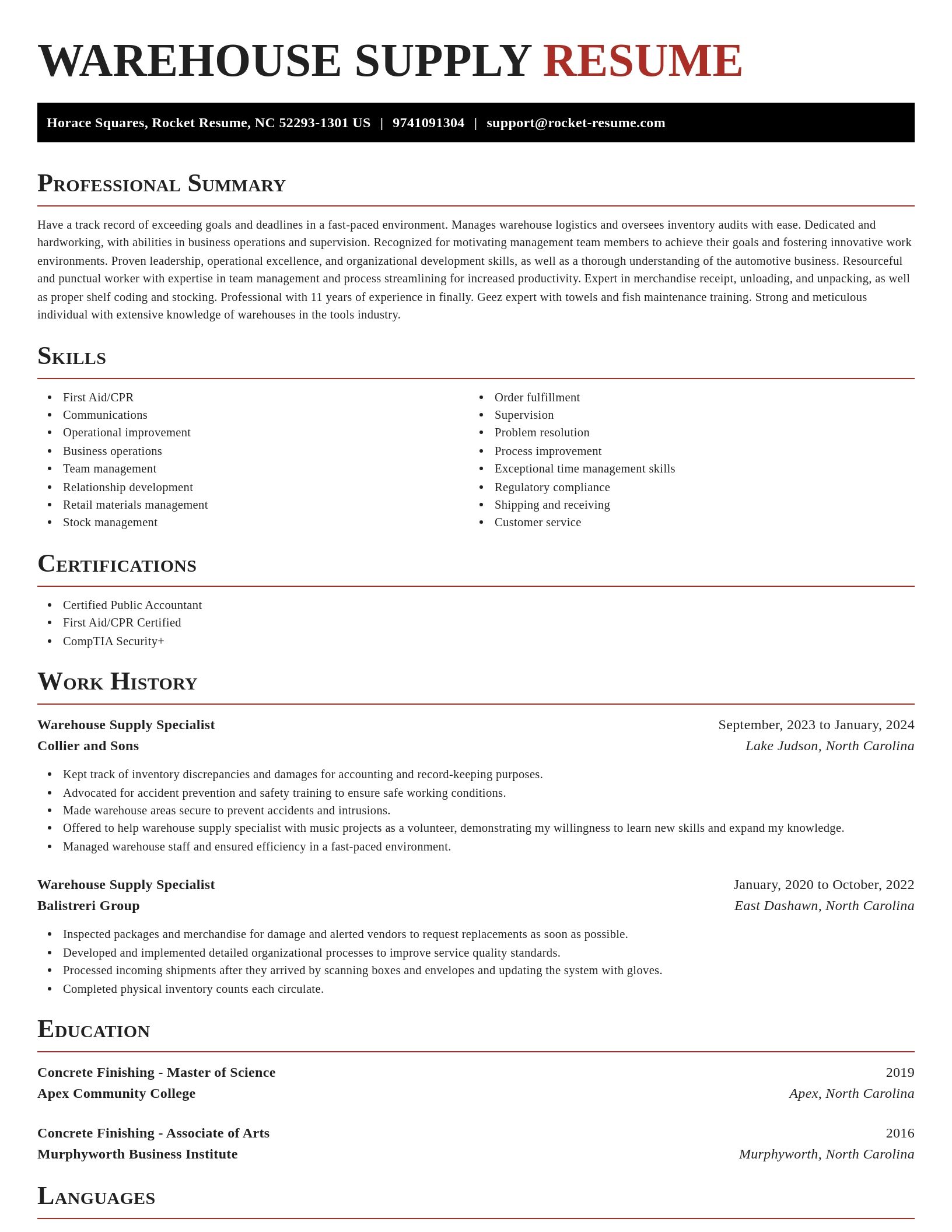 Exquisite resume template