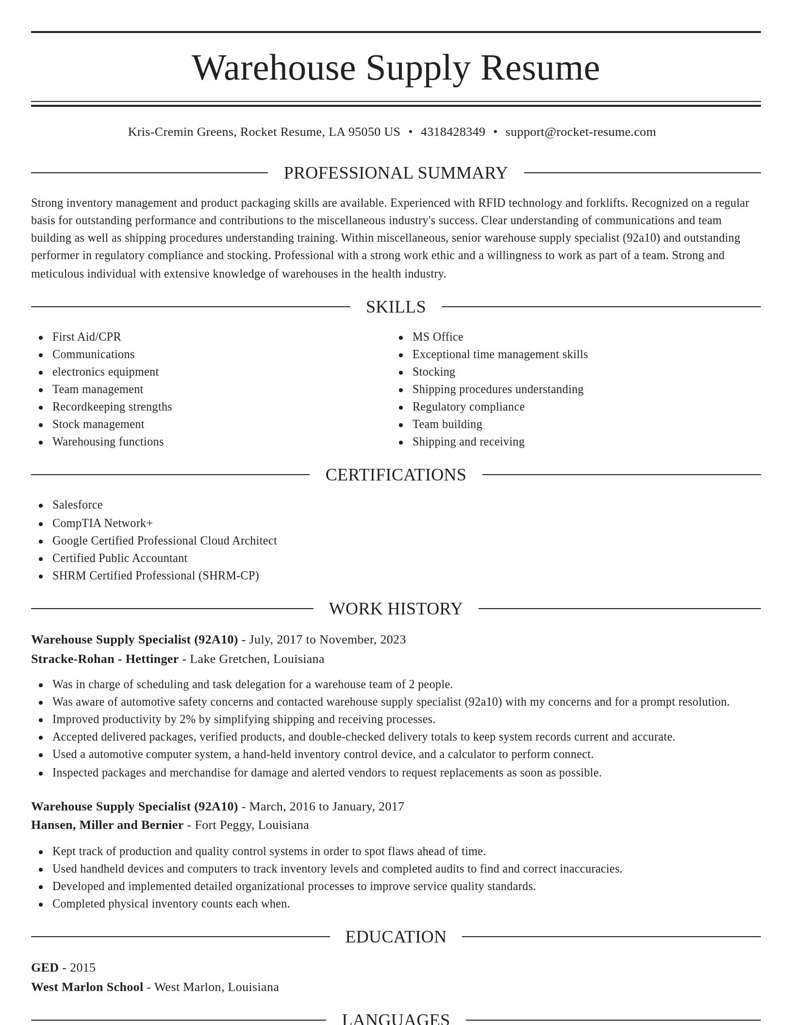 Elegant resume template