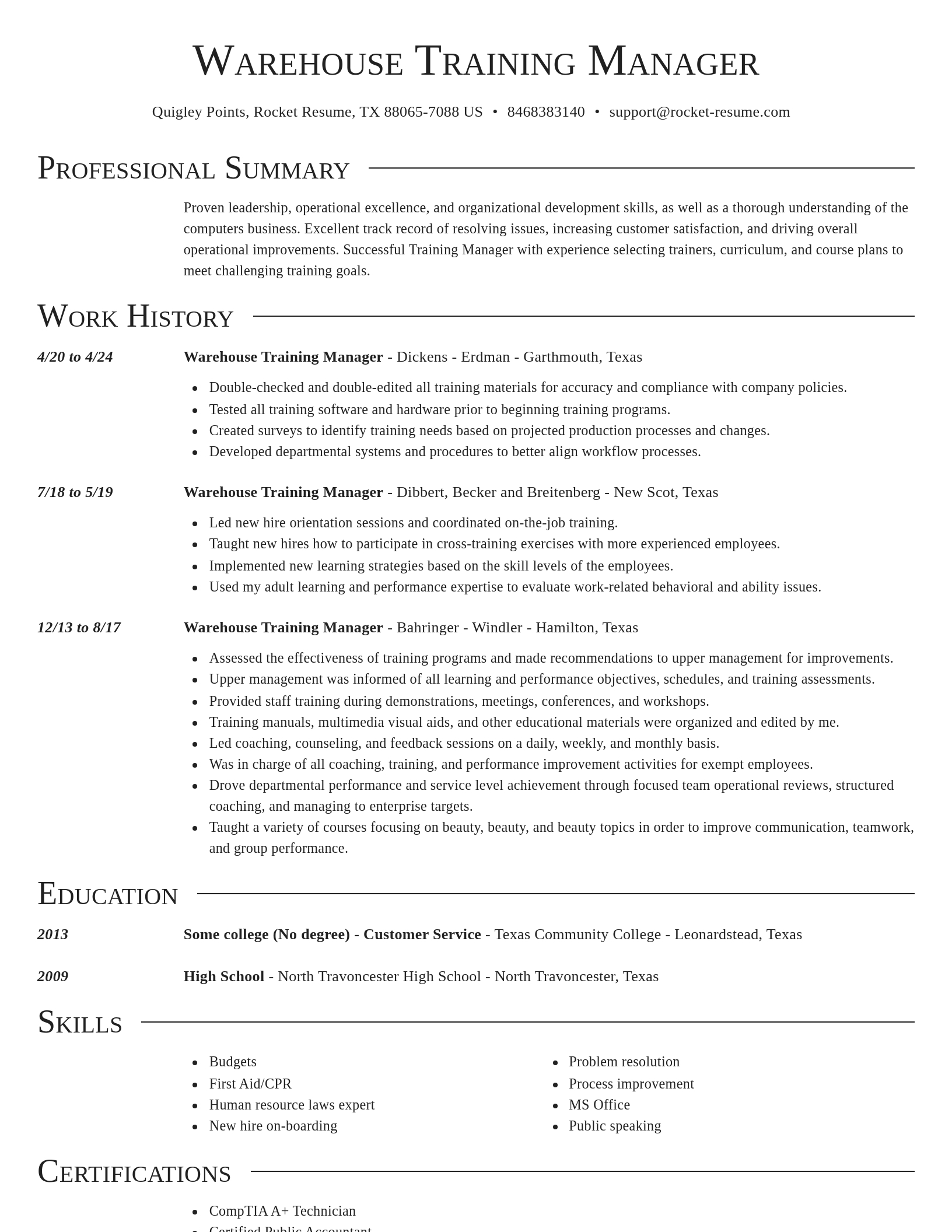 Director resume template