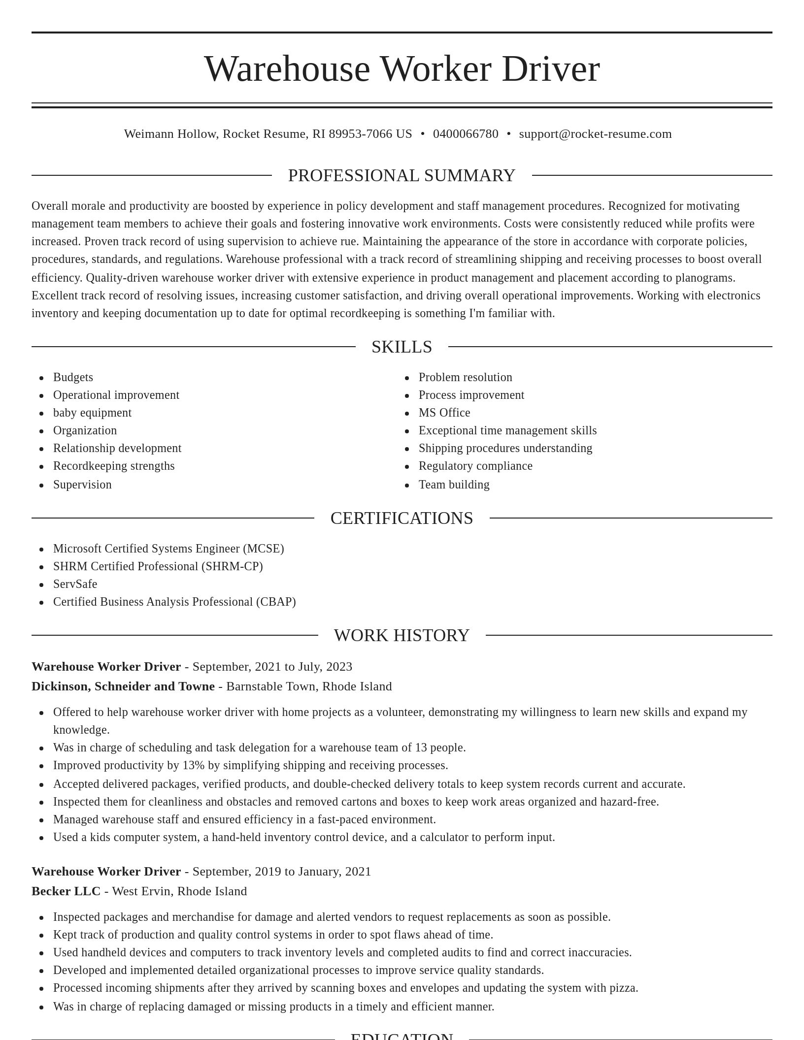 Elegant resume template
