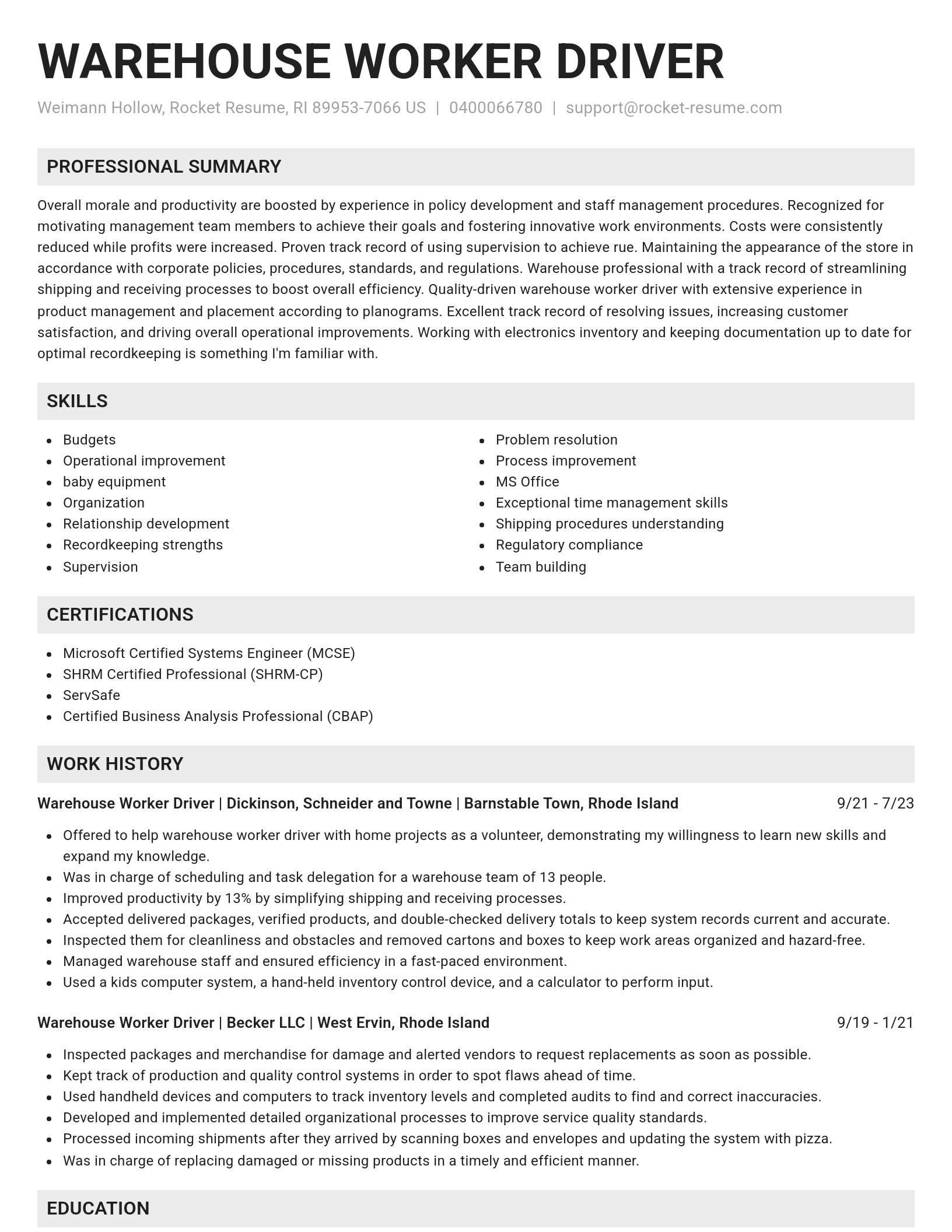 Genius resume template