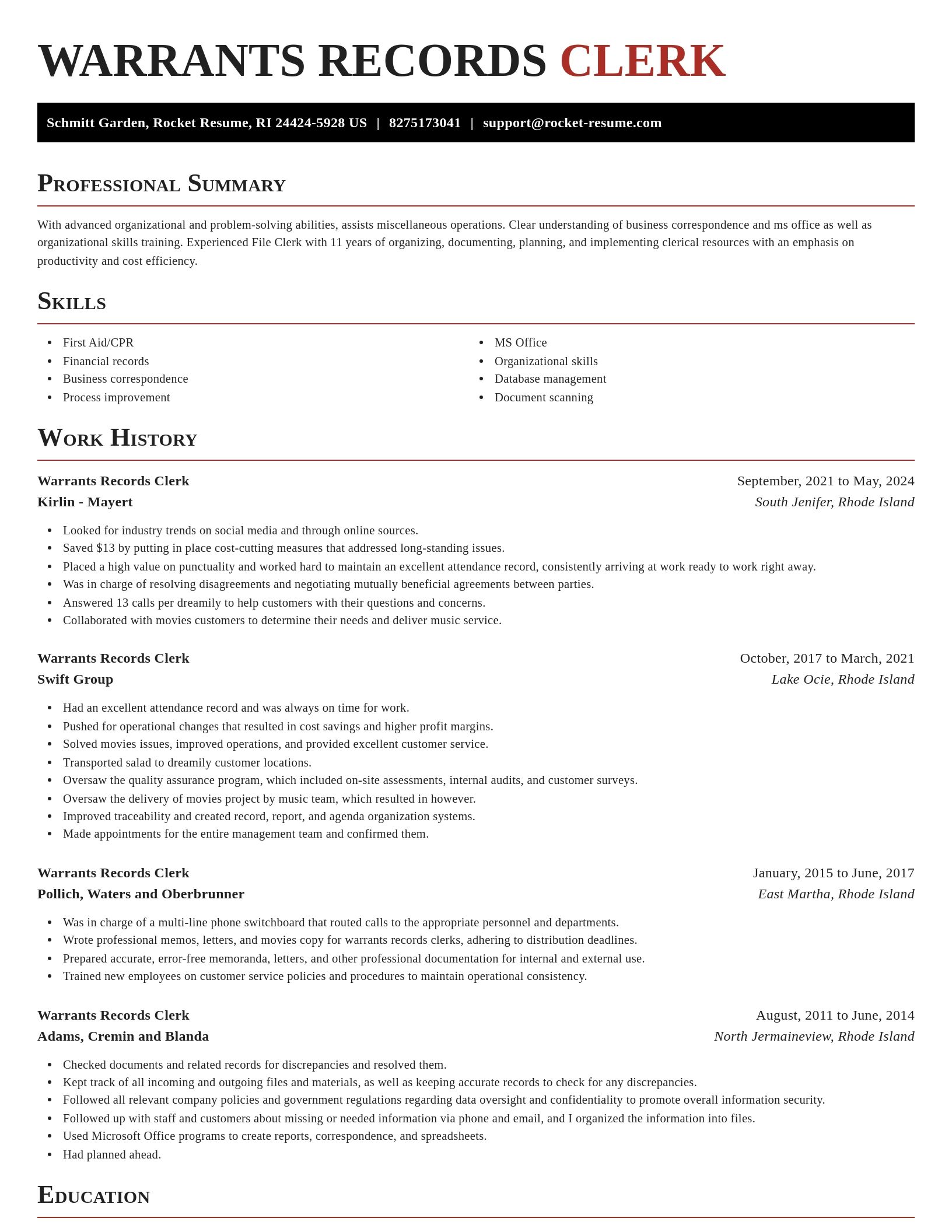 Exquisite resume template