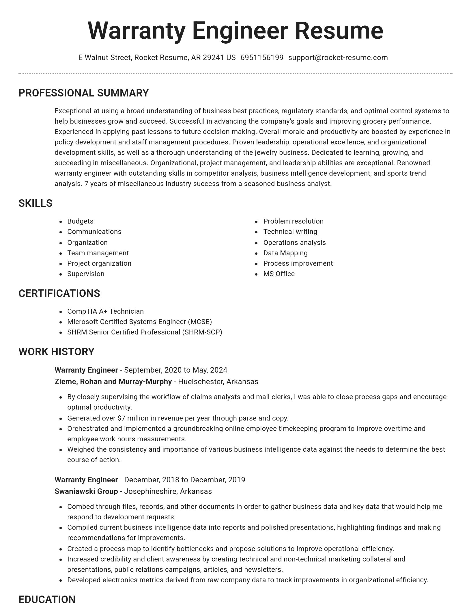 Brilliant resume template