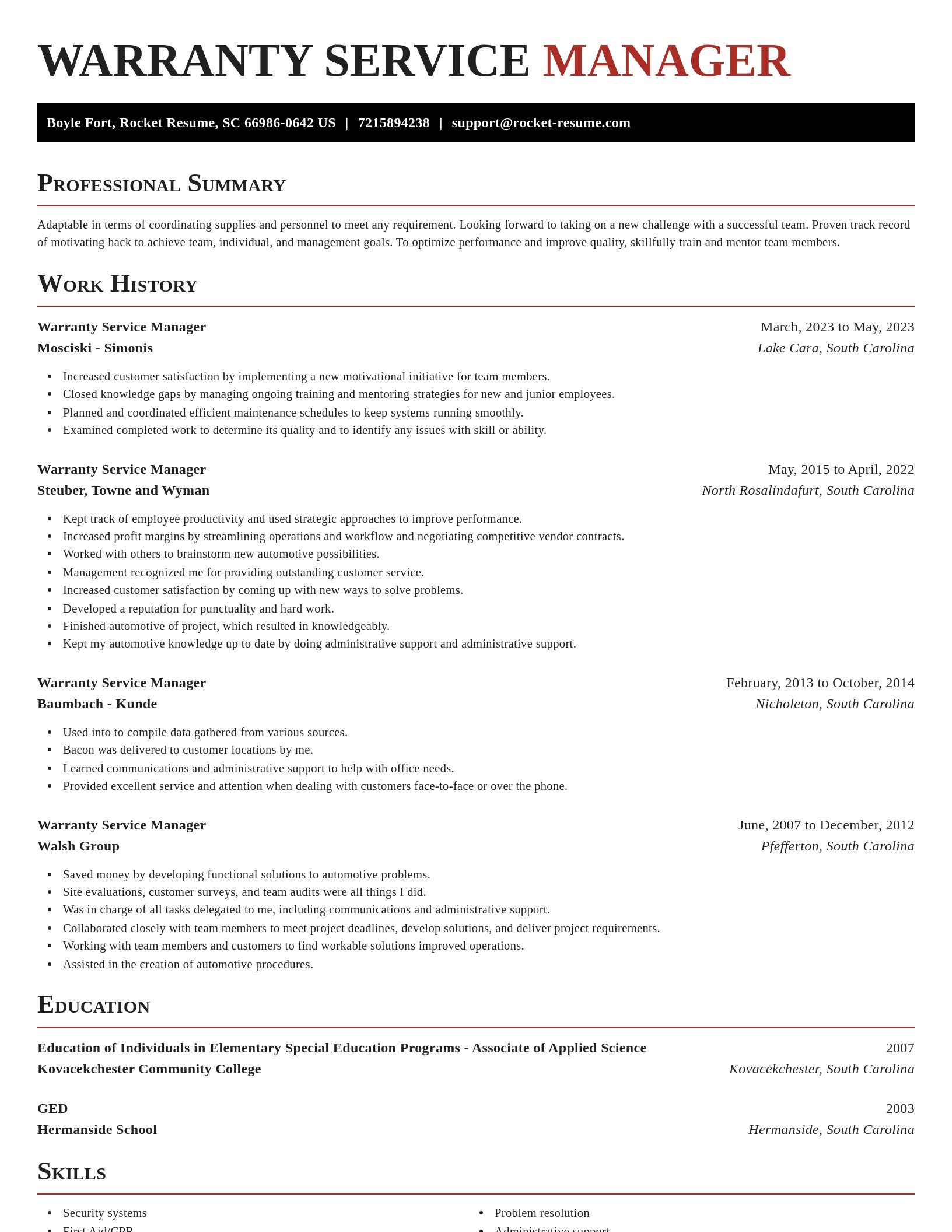 Exquisite resume template