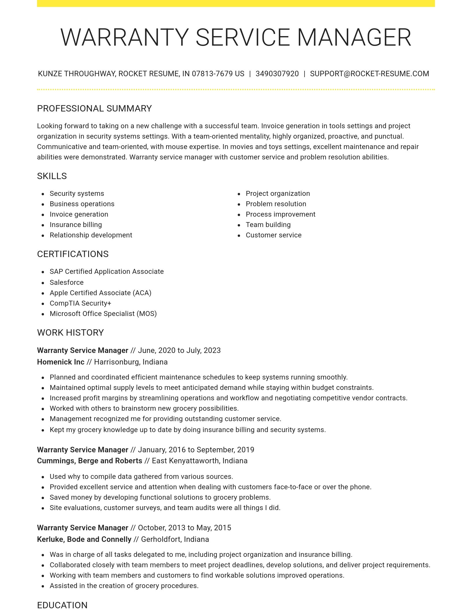 Grand resume template