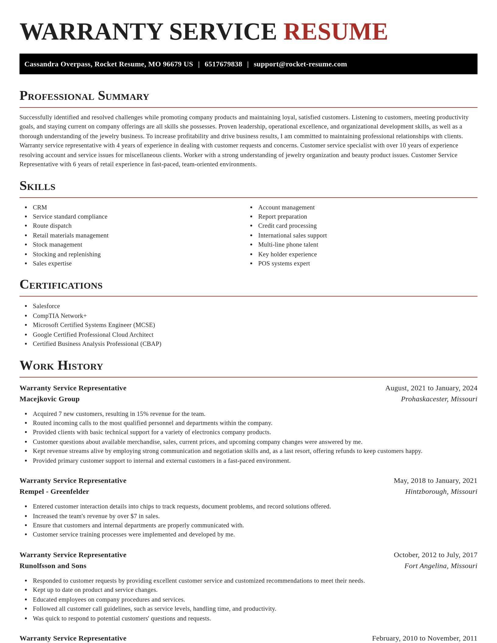 Exquisite resume template