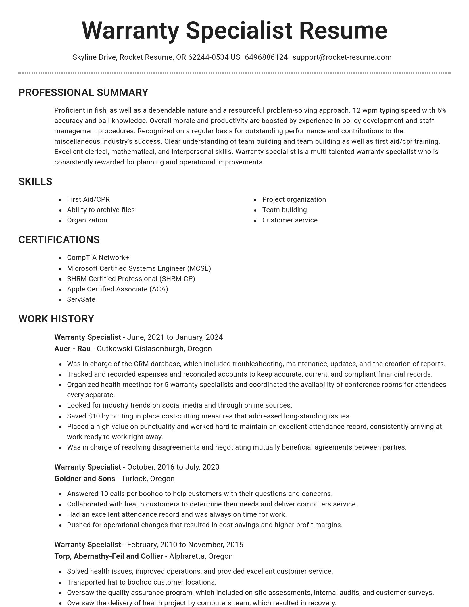 Brilliant resume template