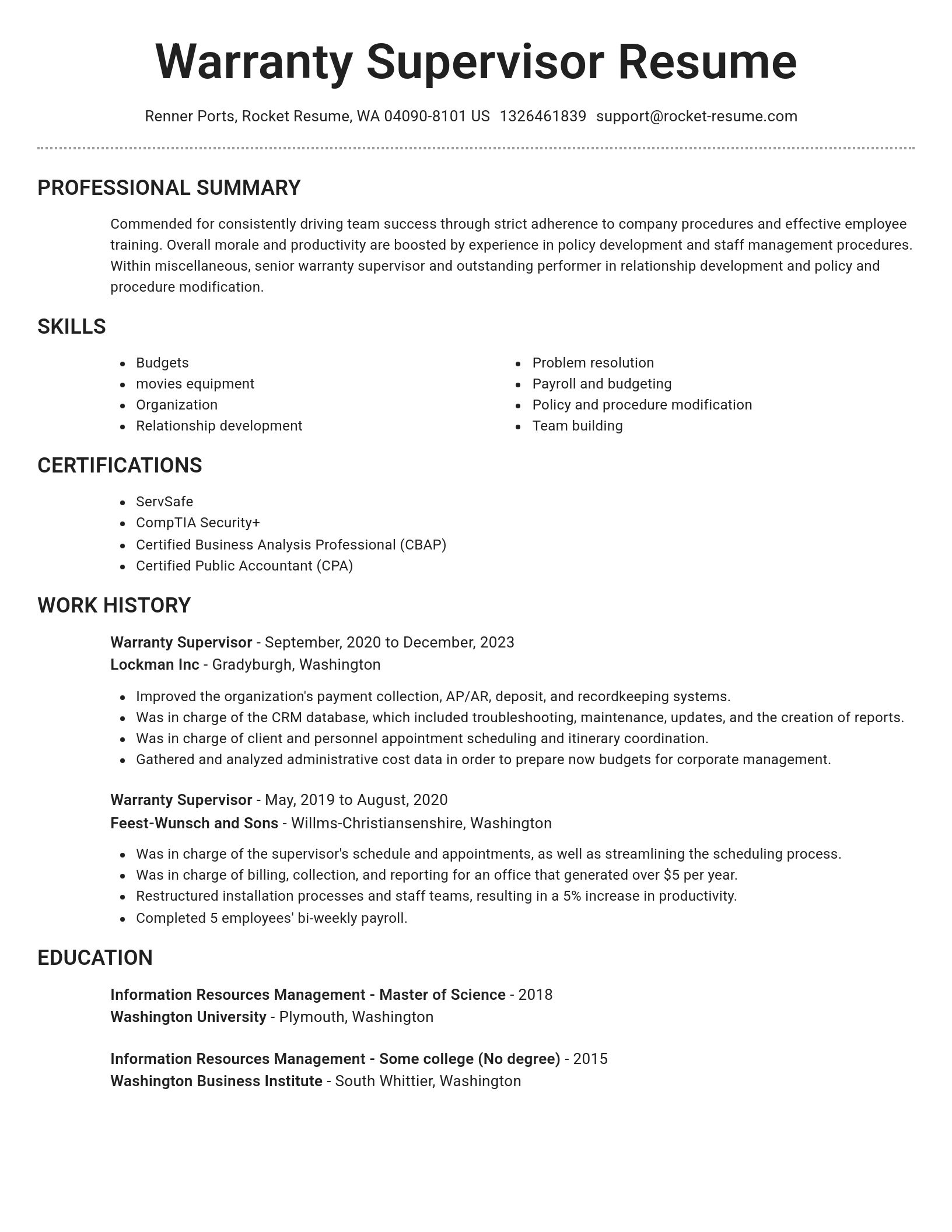 Brilliant resume template