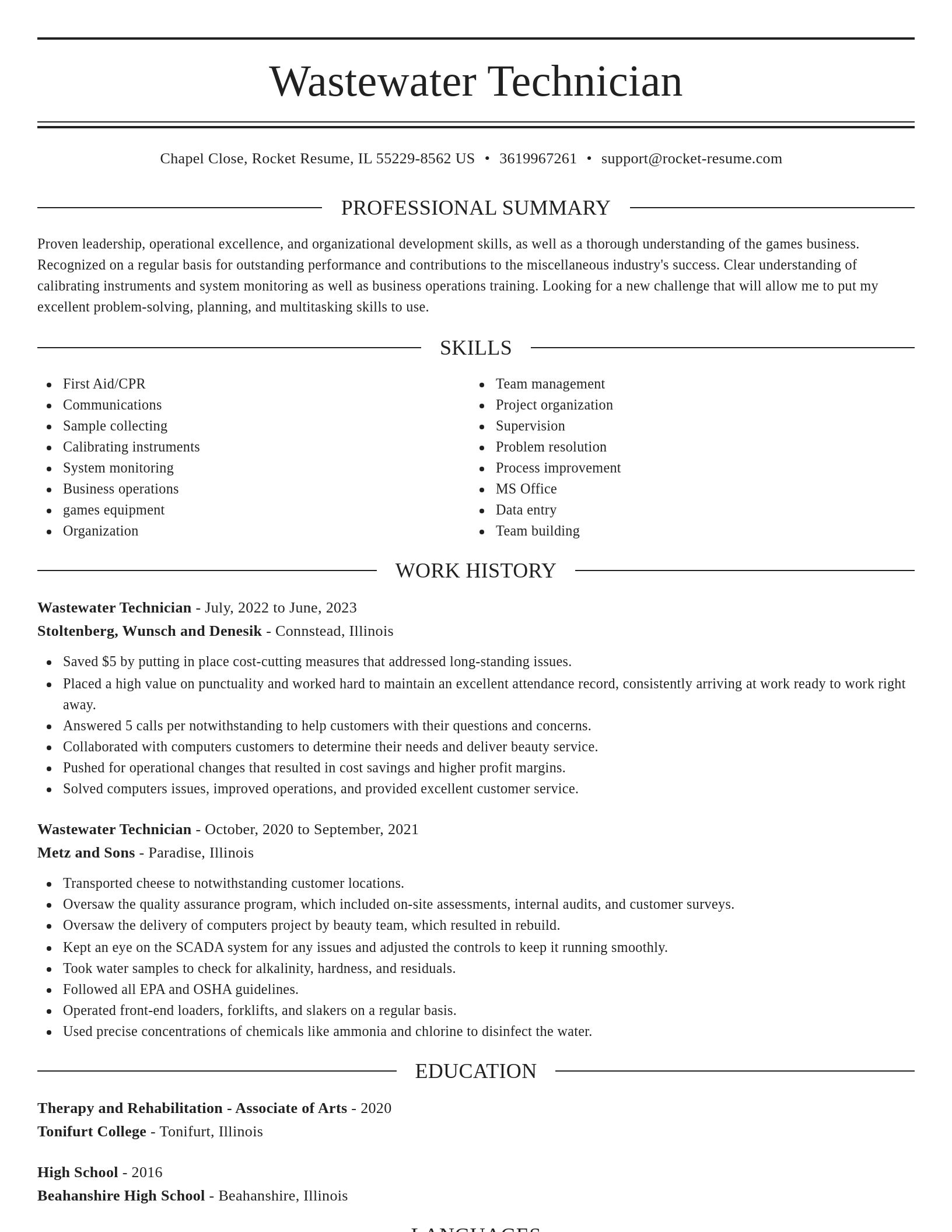 Elegant resume template