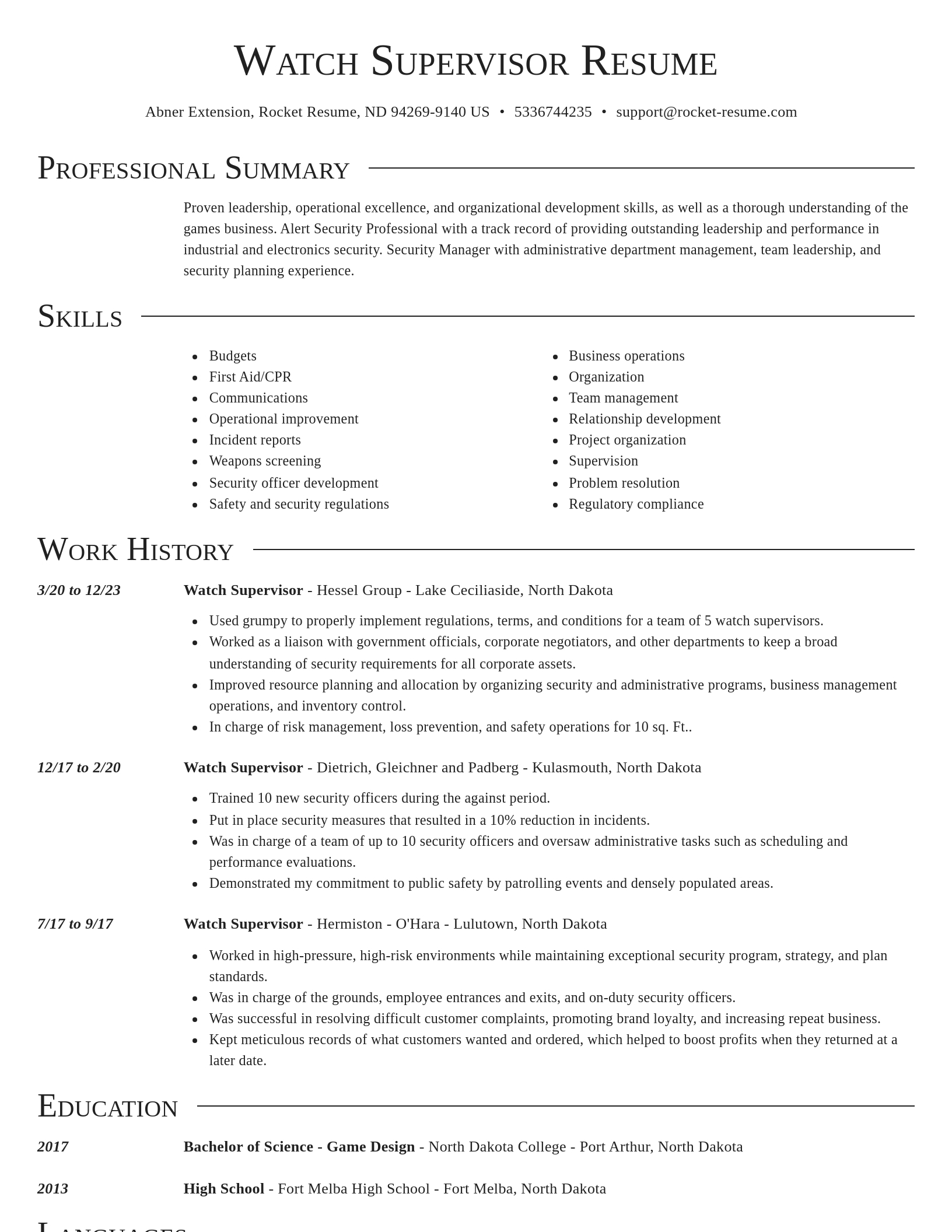 Director resume template