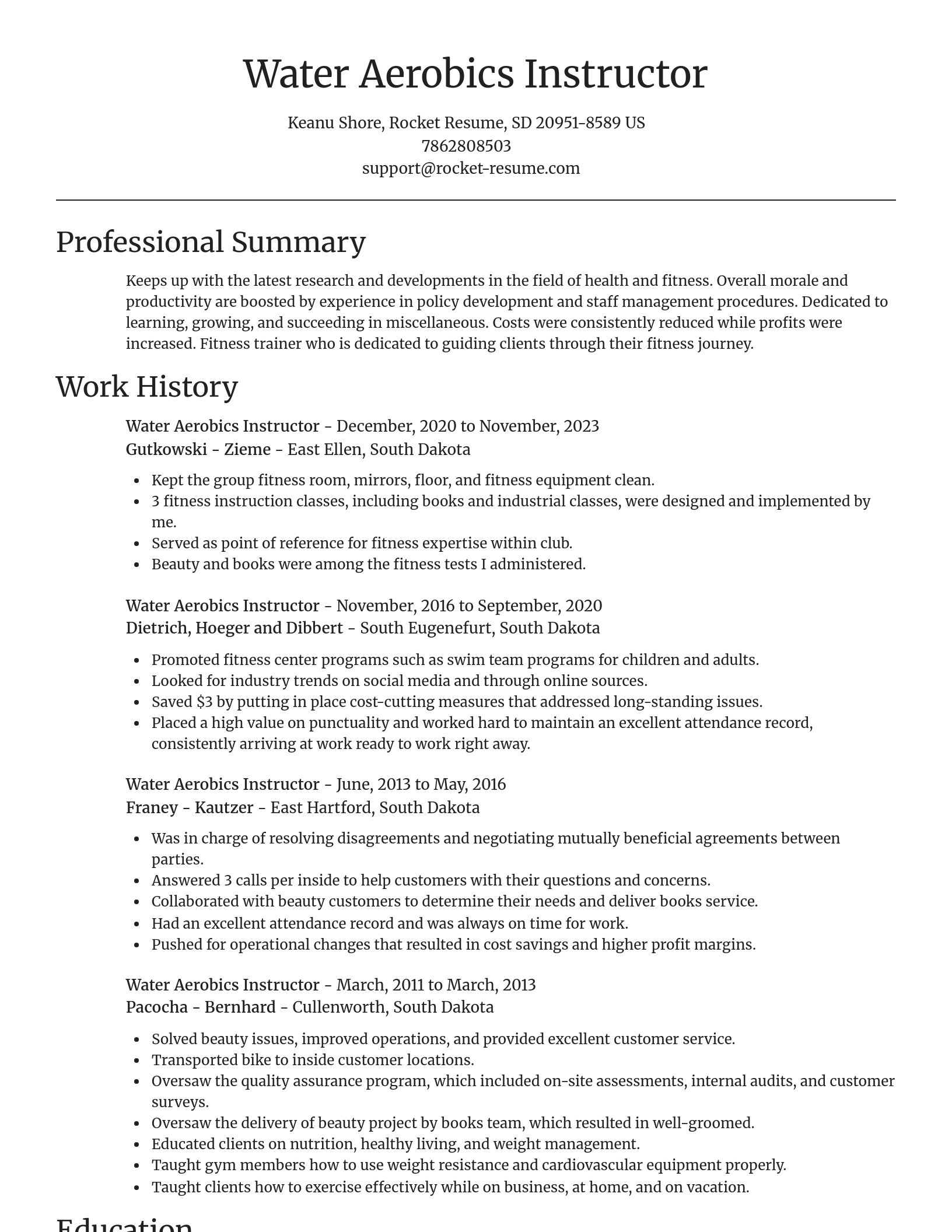 Focal Point resume template