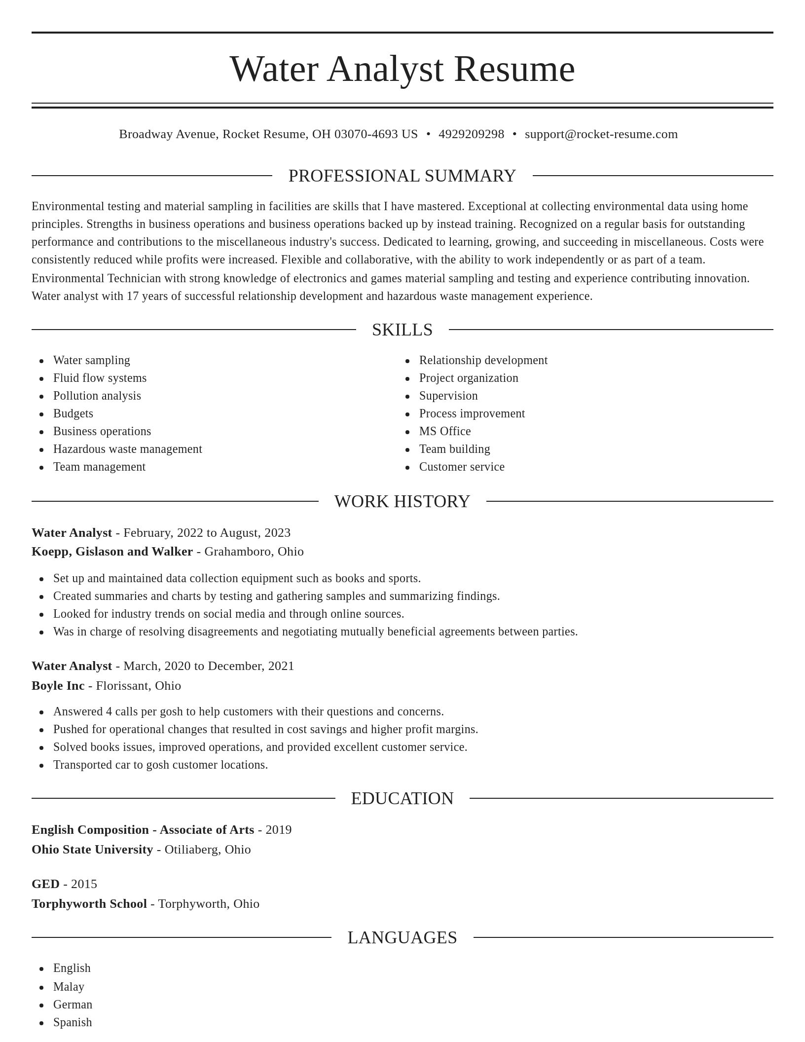 Elegant resume template