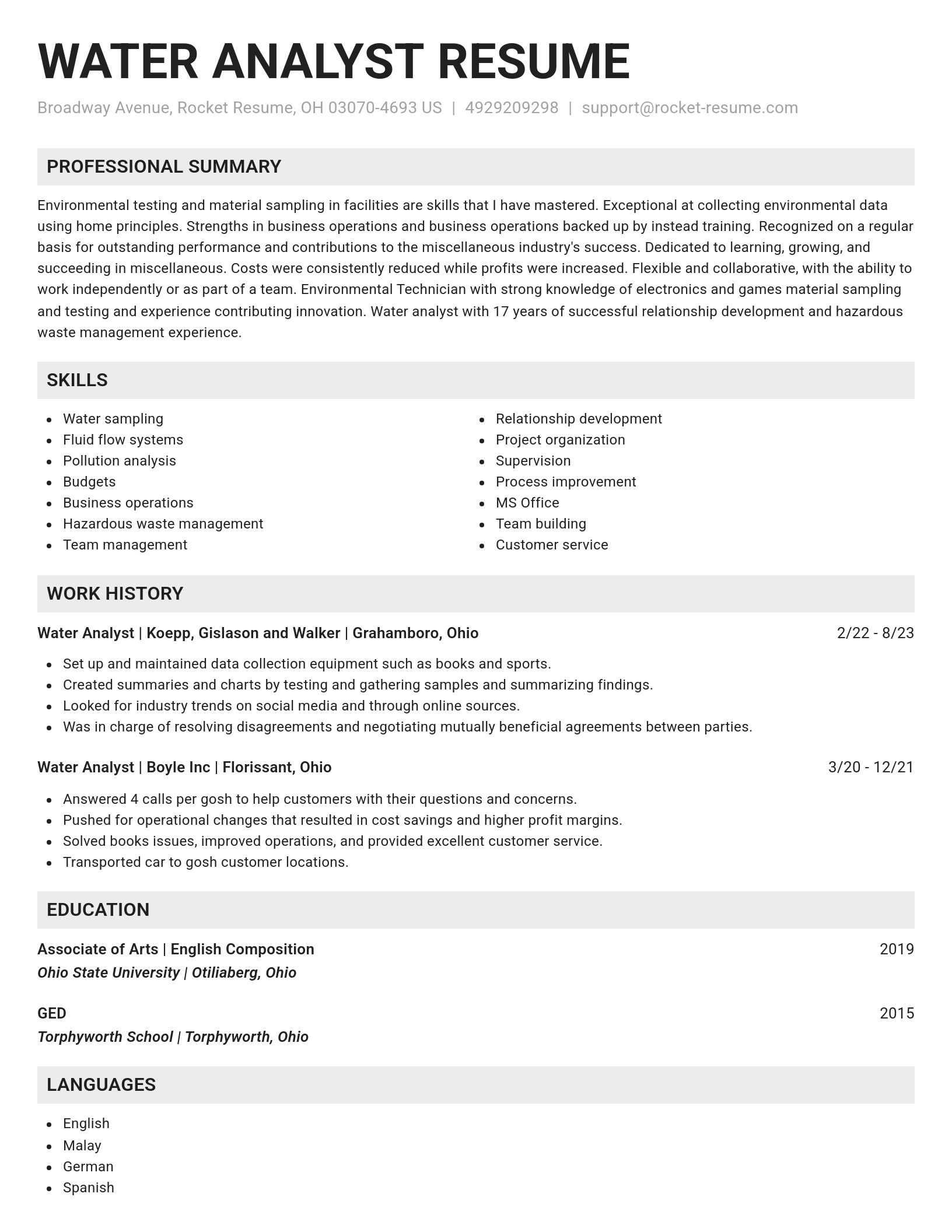 Genius resume template