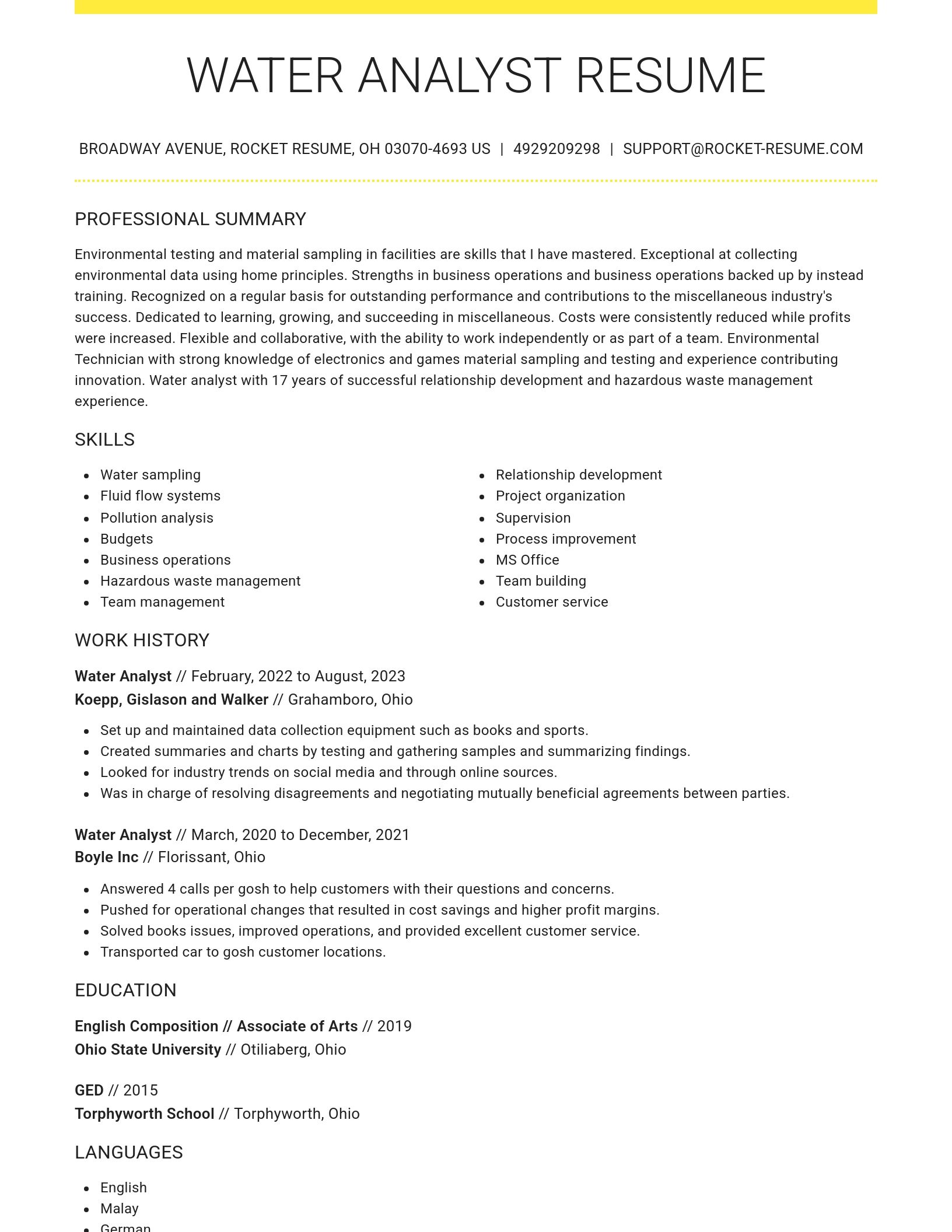 Grand resume template