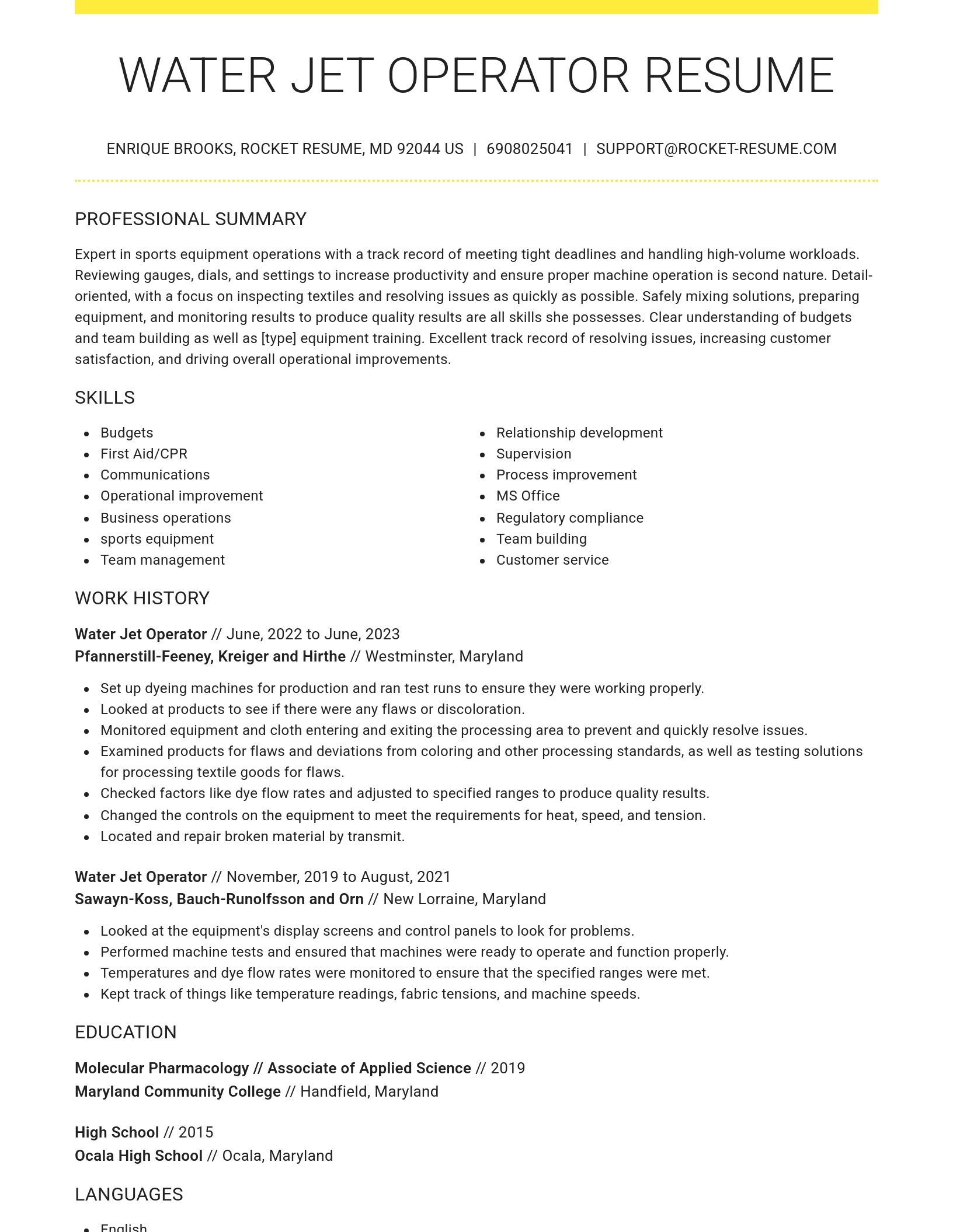 Grand resume template
