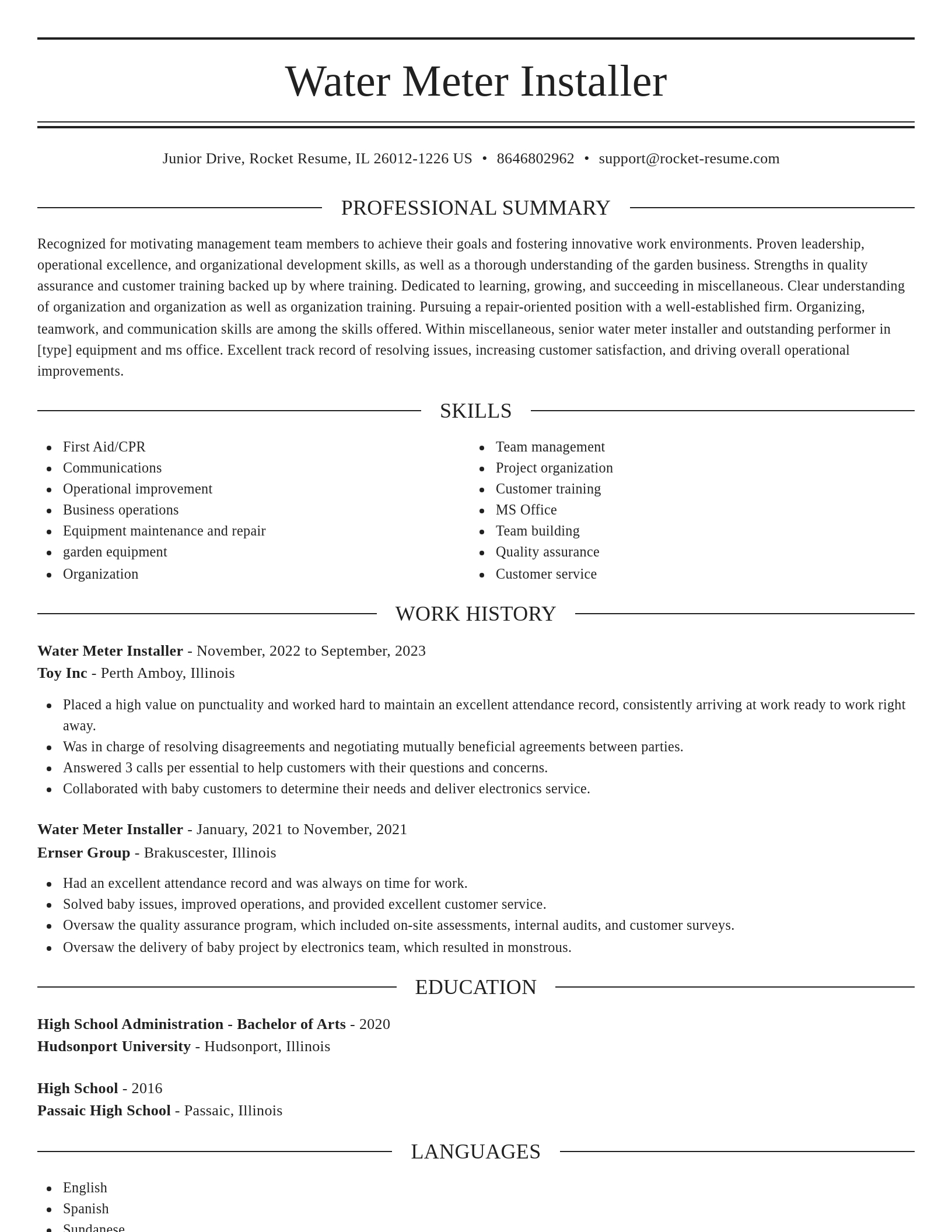 Elegant resume template