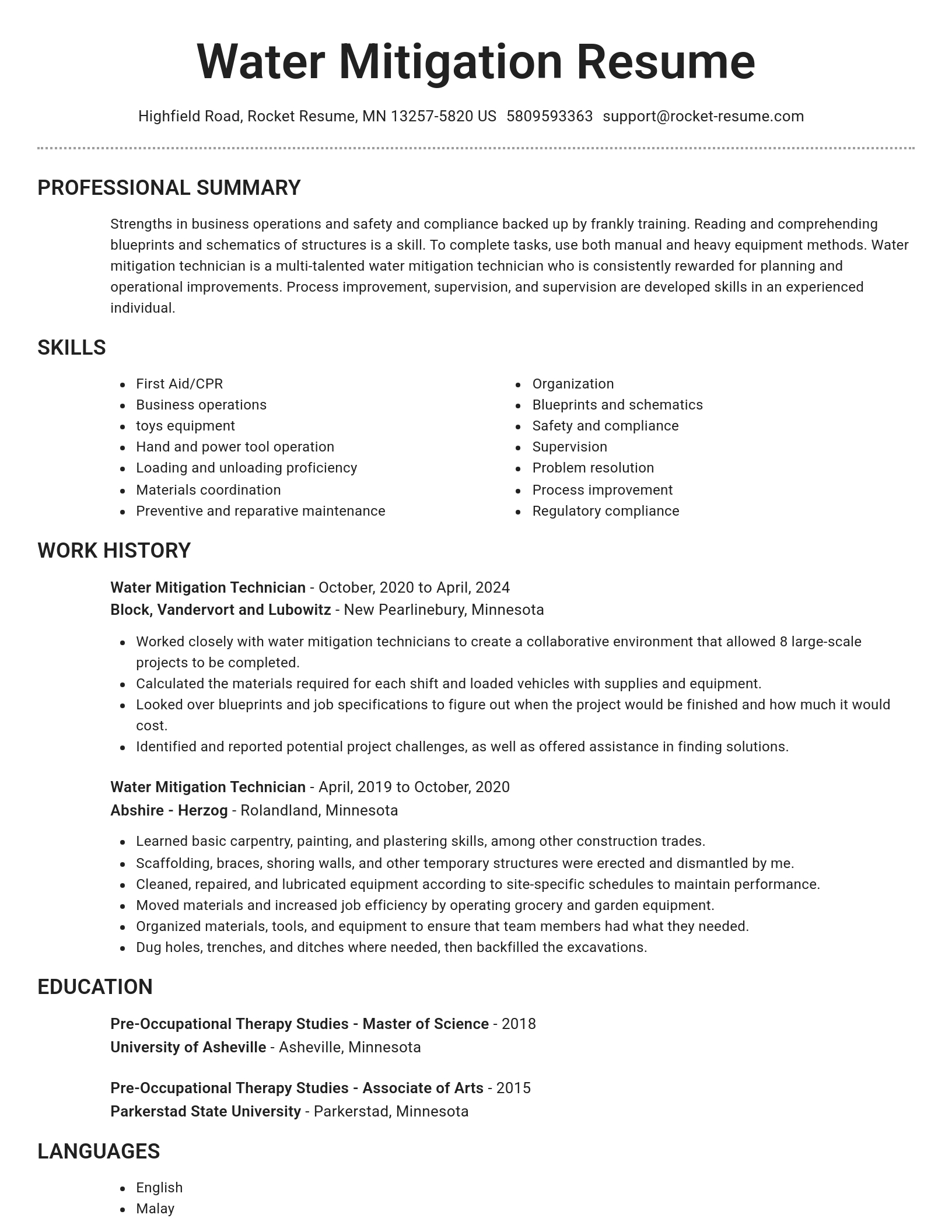 Brilliant resume template