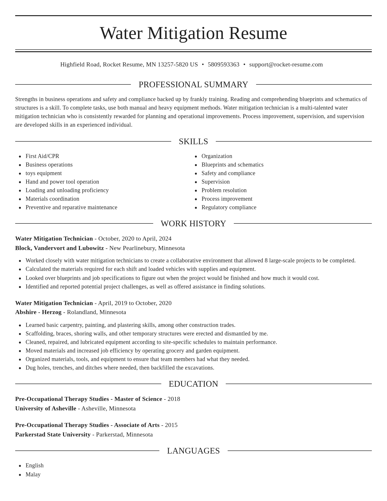 Elegant resume template