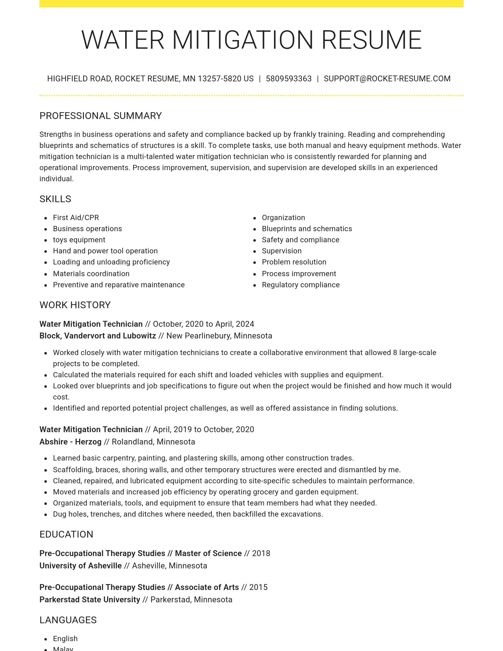 Grand resume template