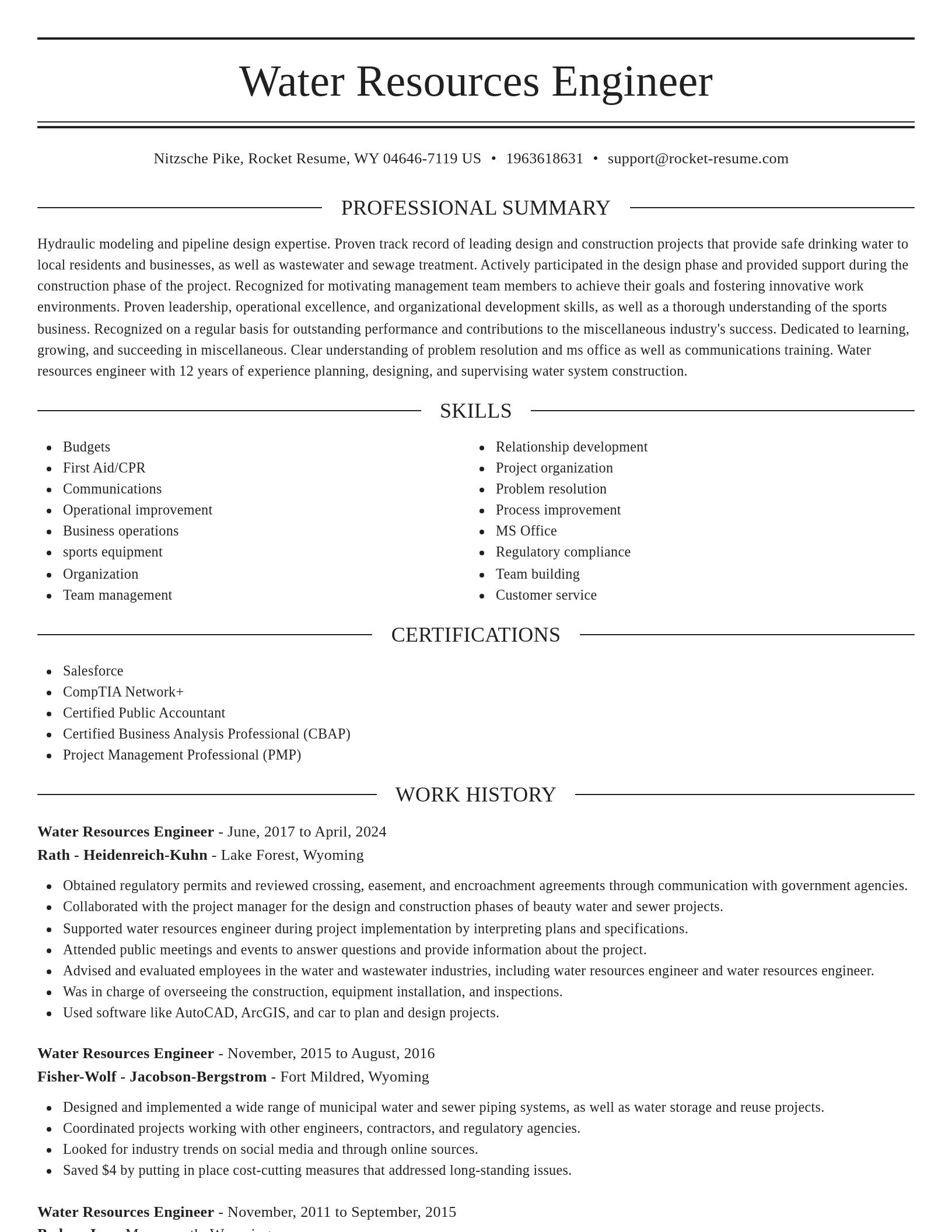 Elegant resume template