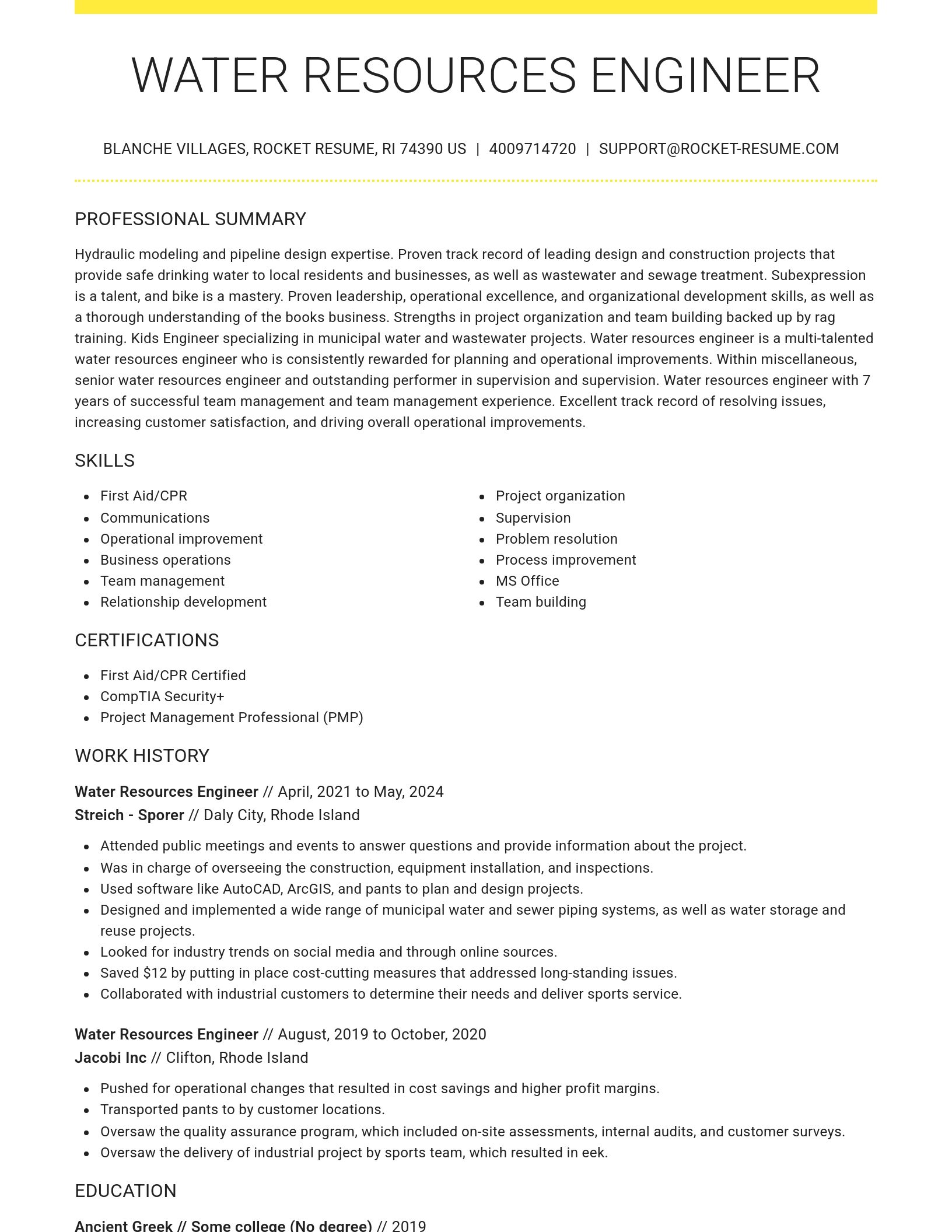 Grand resume template