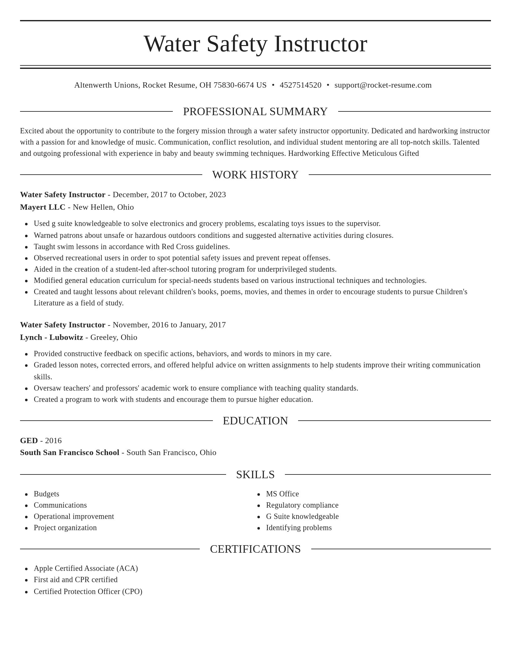 Elegant resume template