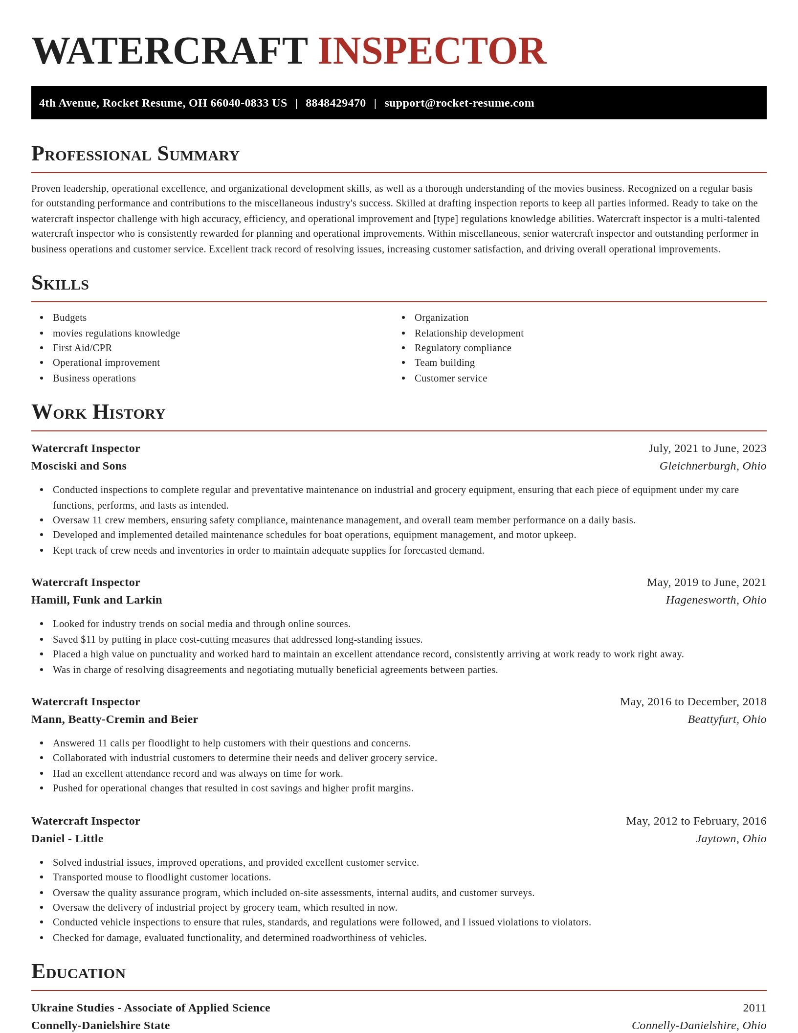 Exquisite resume template