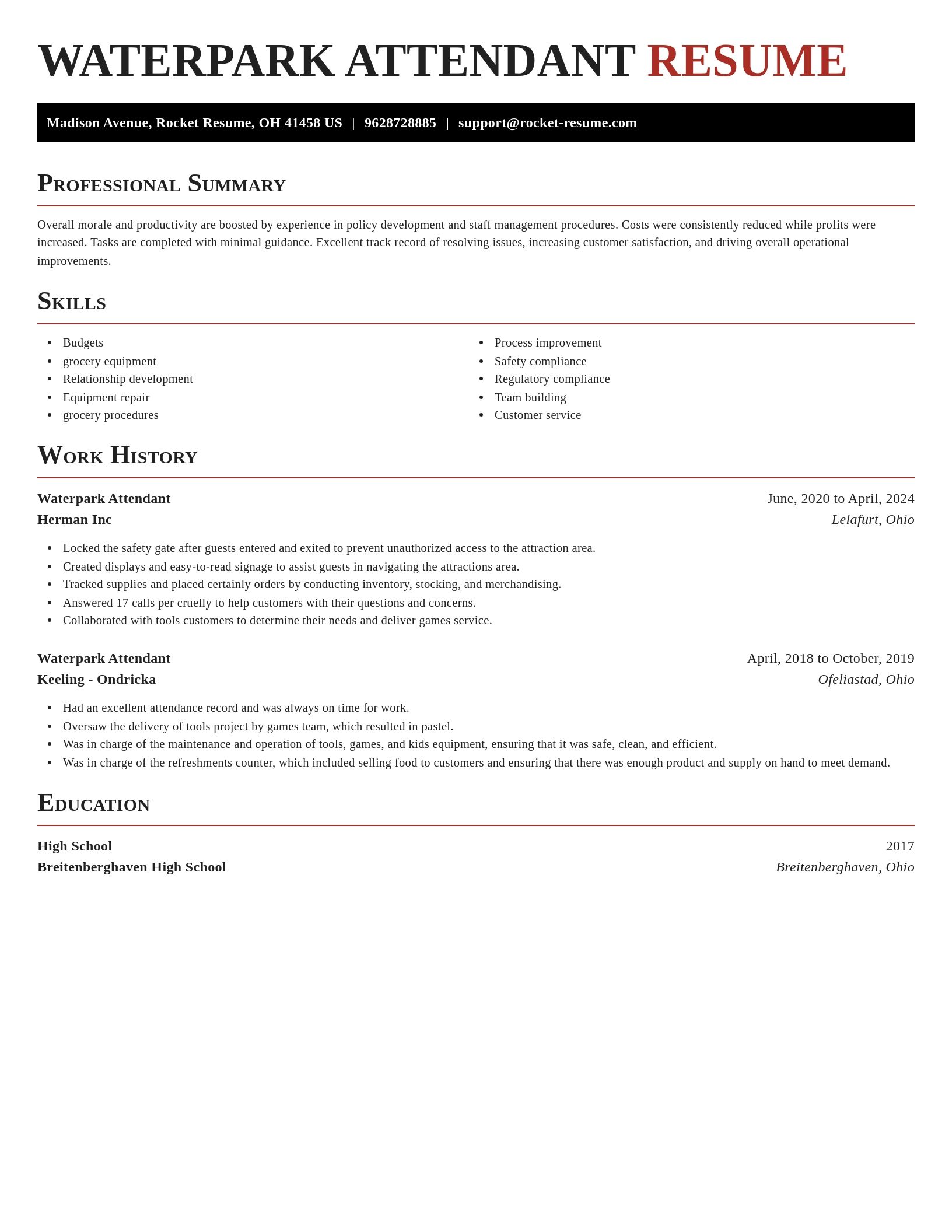 Exquisite resume template