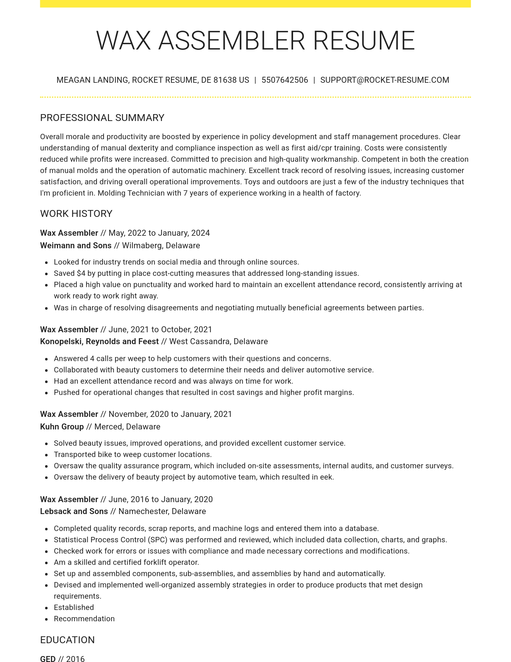 Grand resume template