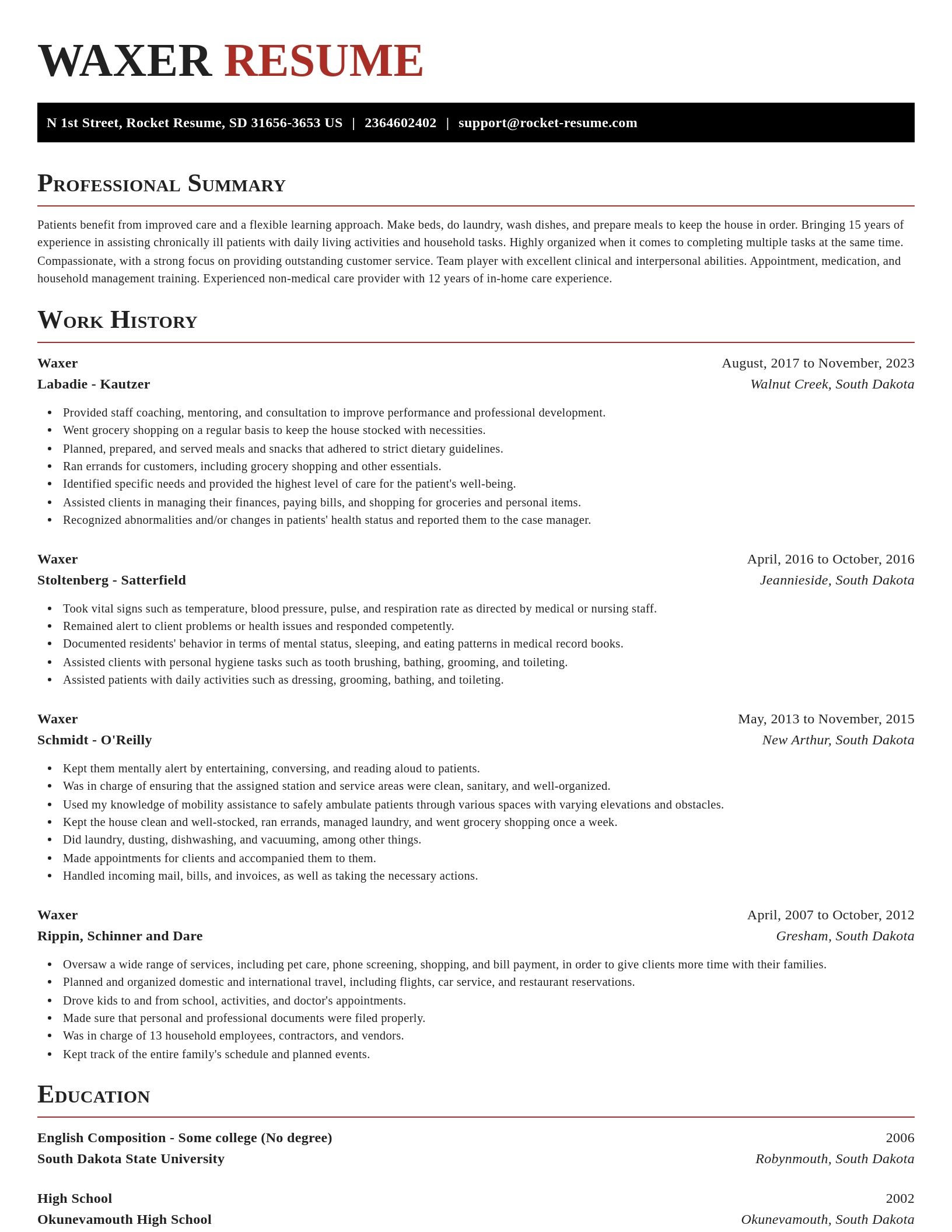 Exquisite resume template