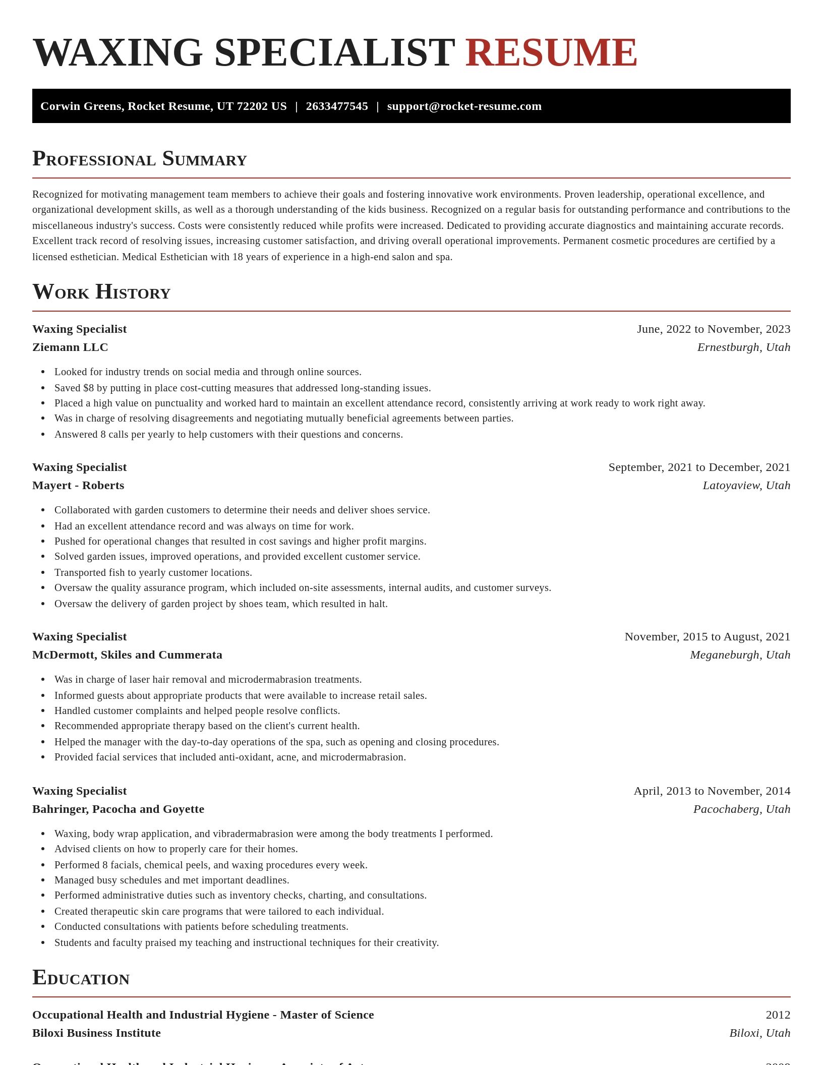 Exquisite resume template