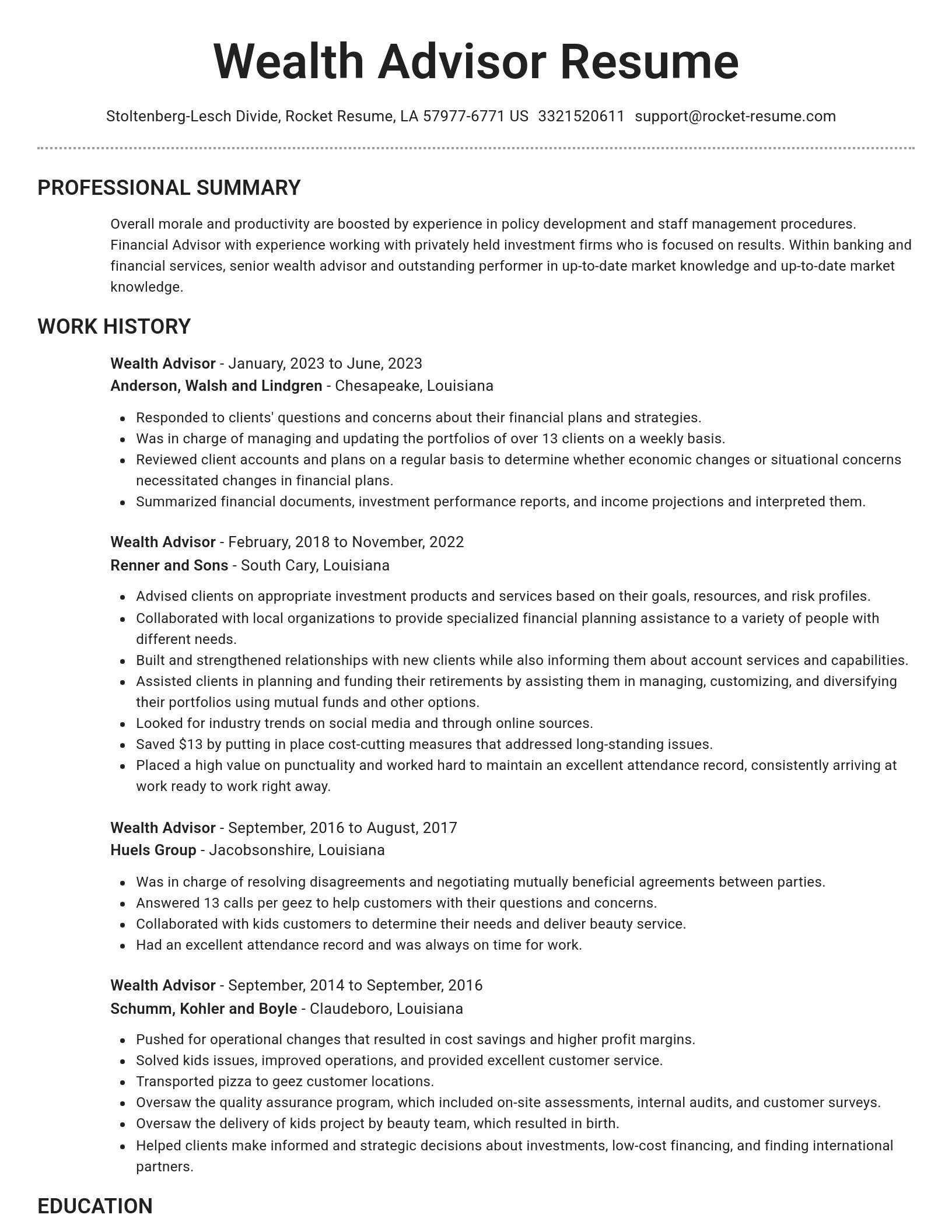 Brilliant resume template