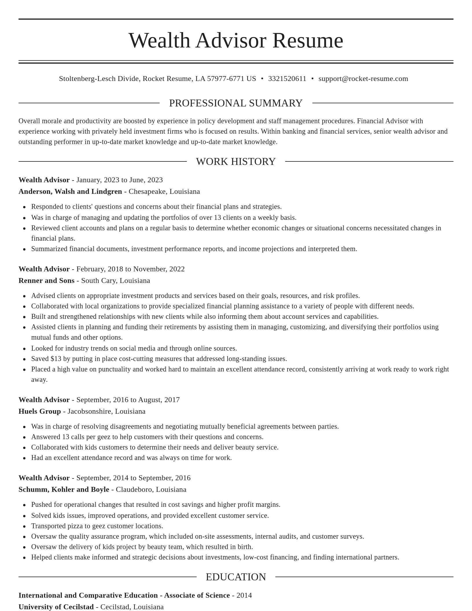 Elegant resume template